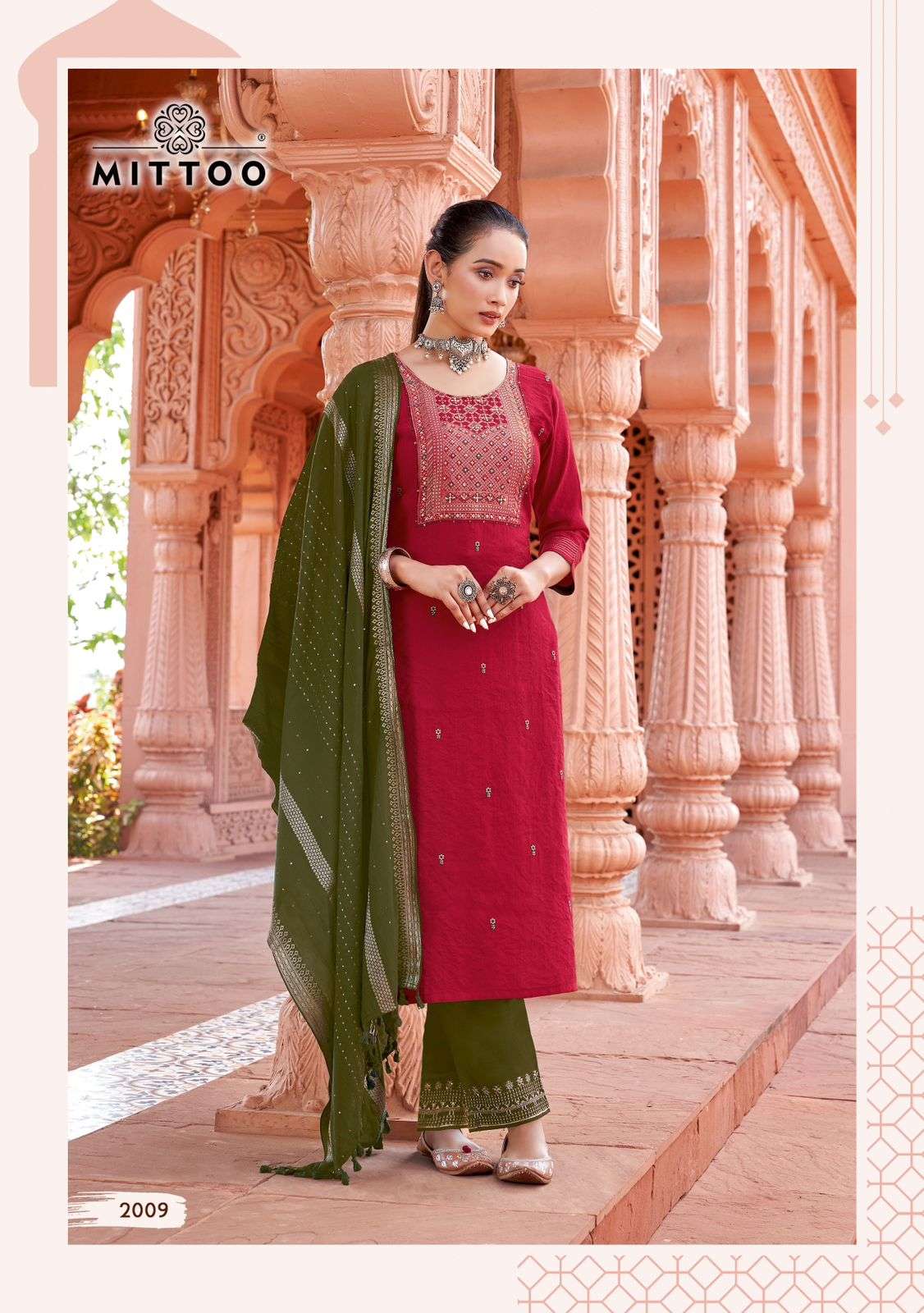 MITTOO SIMAYAA VOL 2 VISCOSE FANCY EMBROIDERIES KURTI COMBO SET 	