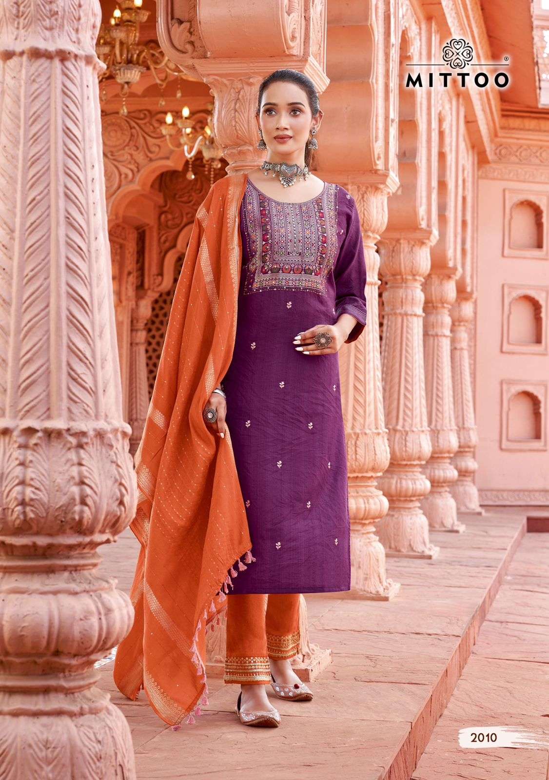 MITTOO SIMAYAA VOL 2 VISCOSE FANCY EMBROIDERIES KURTI COMBO SET 	