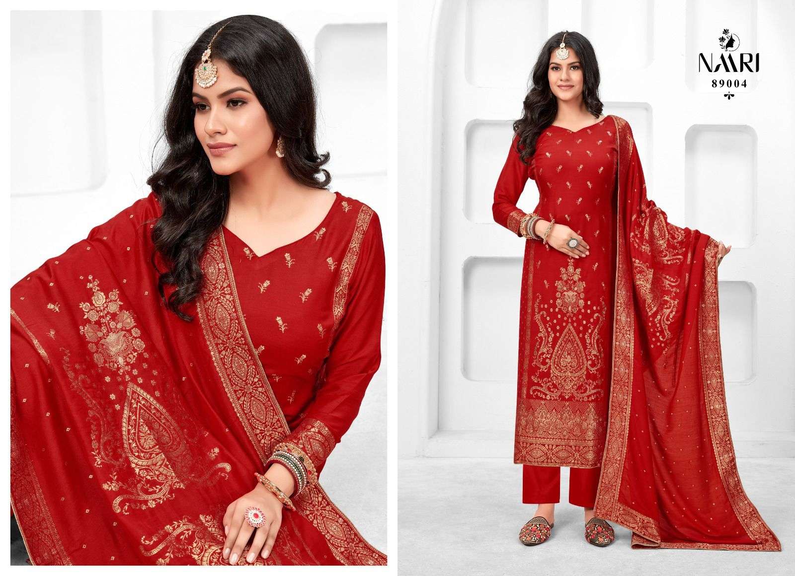 NAARI MEHAK VOL 2 JACQUARD SWAROVSKI WORK SUIT