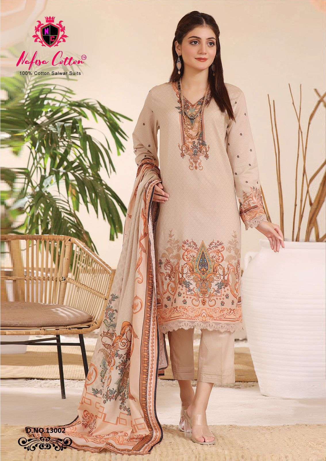 NAFISA COTTON MONSOON COTTON COLLECTION VOL 13 COTTON SALWAR SUIT