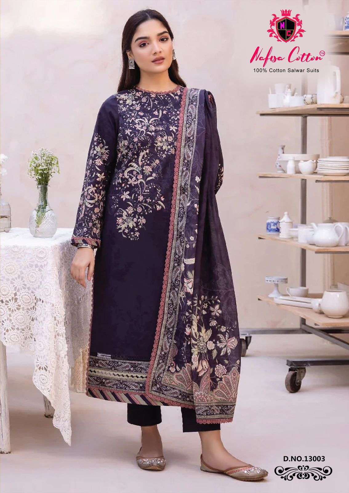 NAFISA COTTON MONSOON COTTON COLLECTION VOL 13 COTTON SALWAR SUIT
