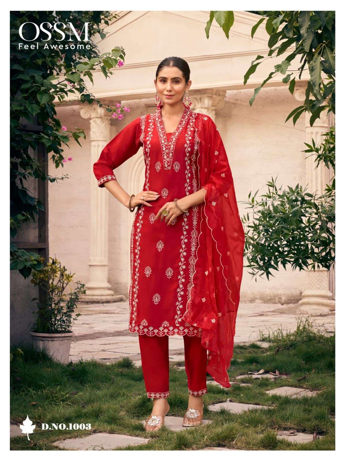 OSSM GULABI VOL 3 VISCOSE SILK FANCY EMBROIDERY KURTI COMBO SET