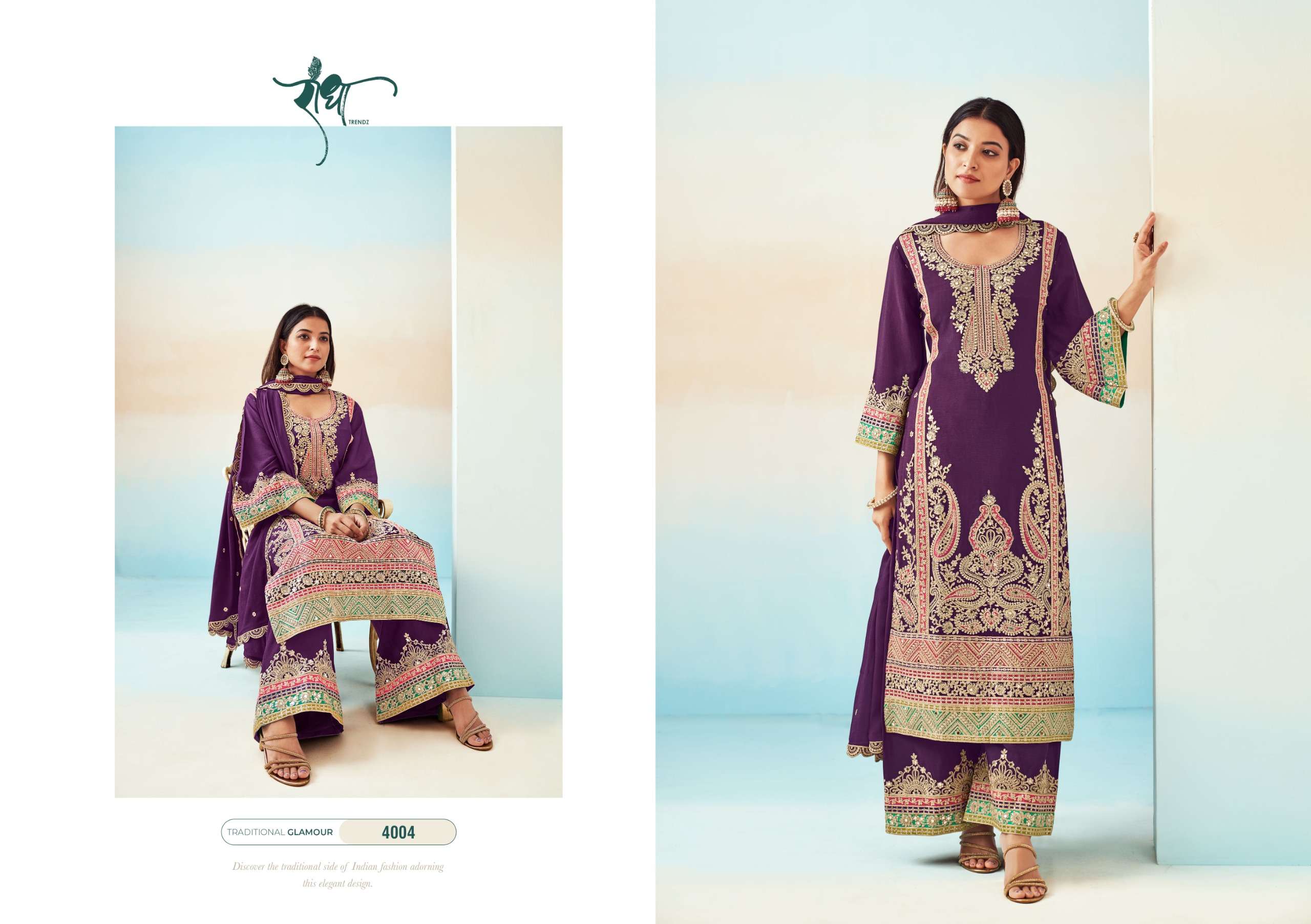 RADHA TRENDZ  RASHMI VOL 2 HEAVY EMBROIDERY DESIGNER SUIT