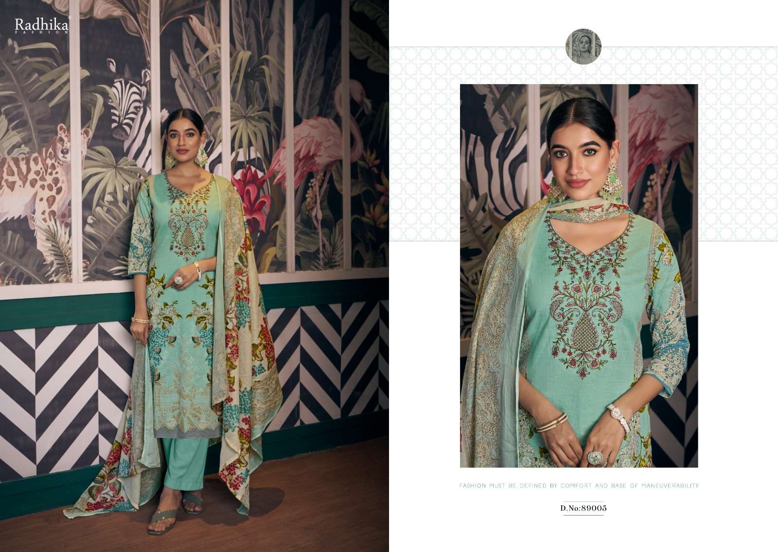 RADHIKA FASHION AZARA AFSHANA VOL 2 COTTON DESIGNER PRINT SUIT