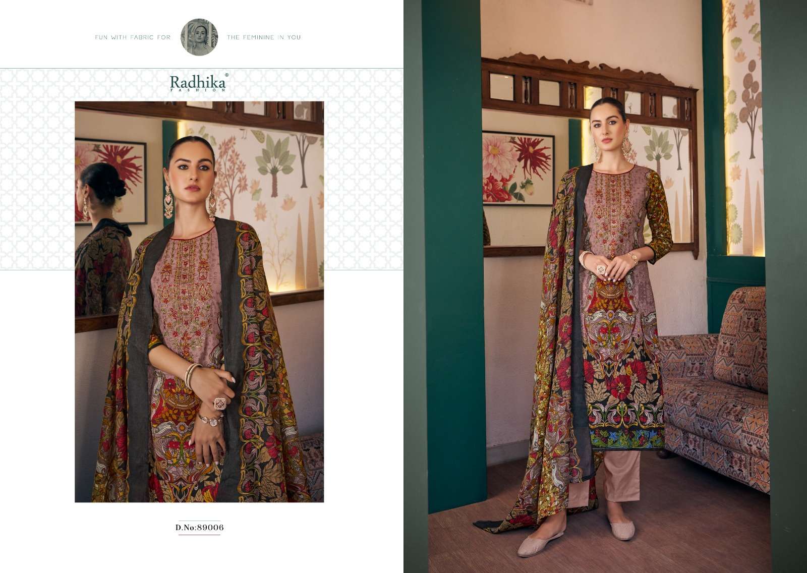 RADHIKA FASHION AZARA AFSHANA VOL 2 COTTON DESIGNER PRINT SUIT