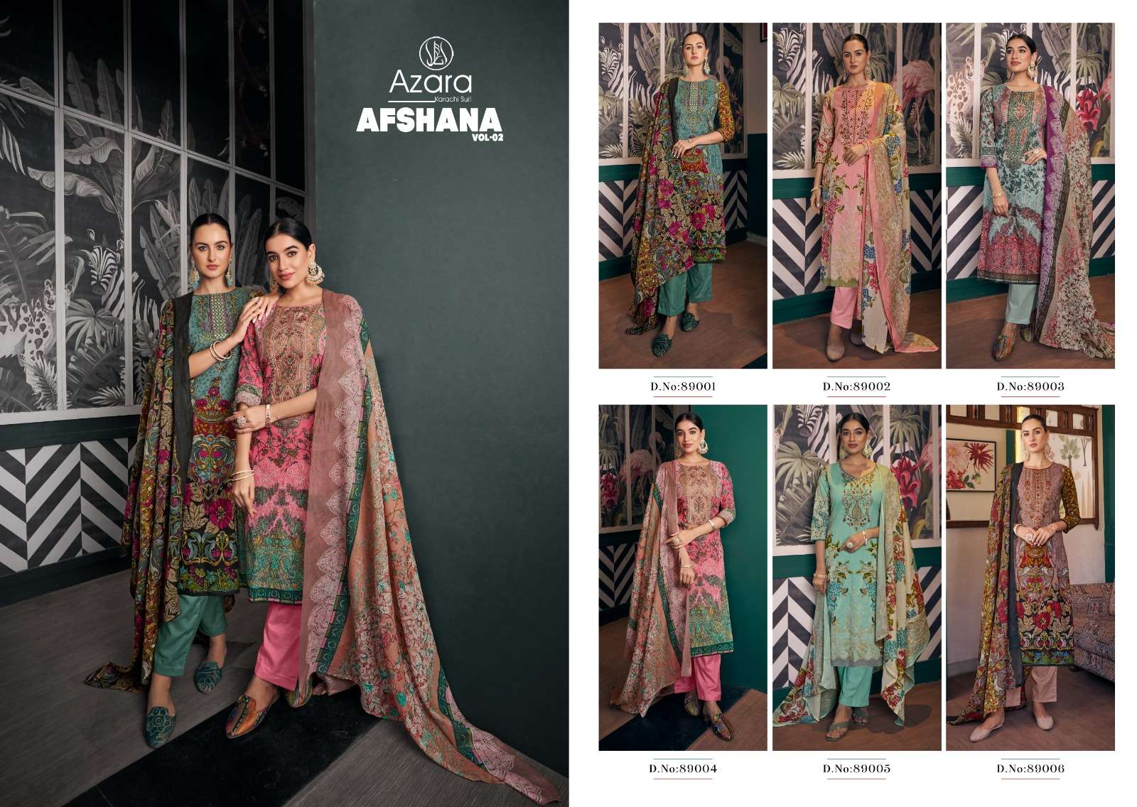 RADHIKA FASHION AZARA AFSHANA VOL 2 COTTON DESIGNER PRINT SUIT