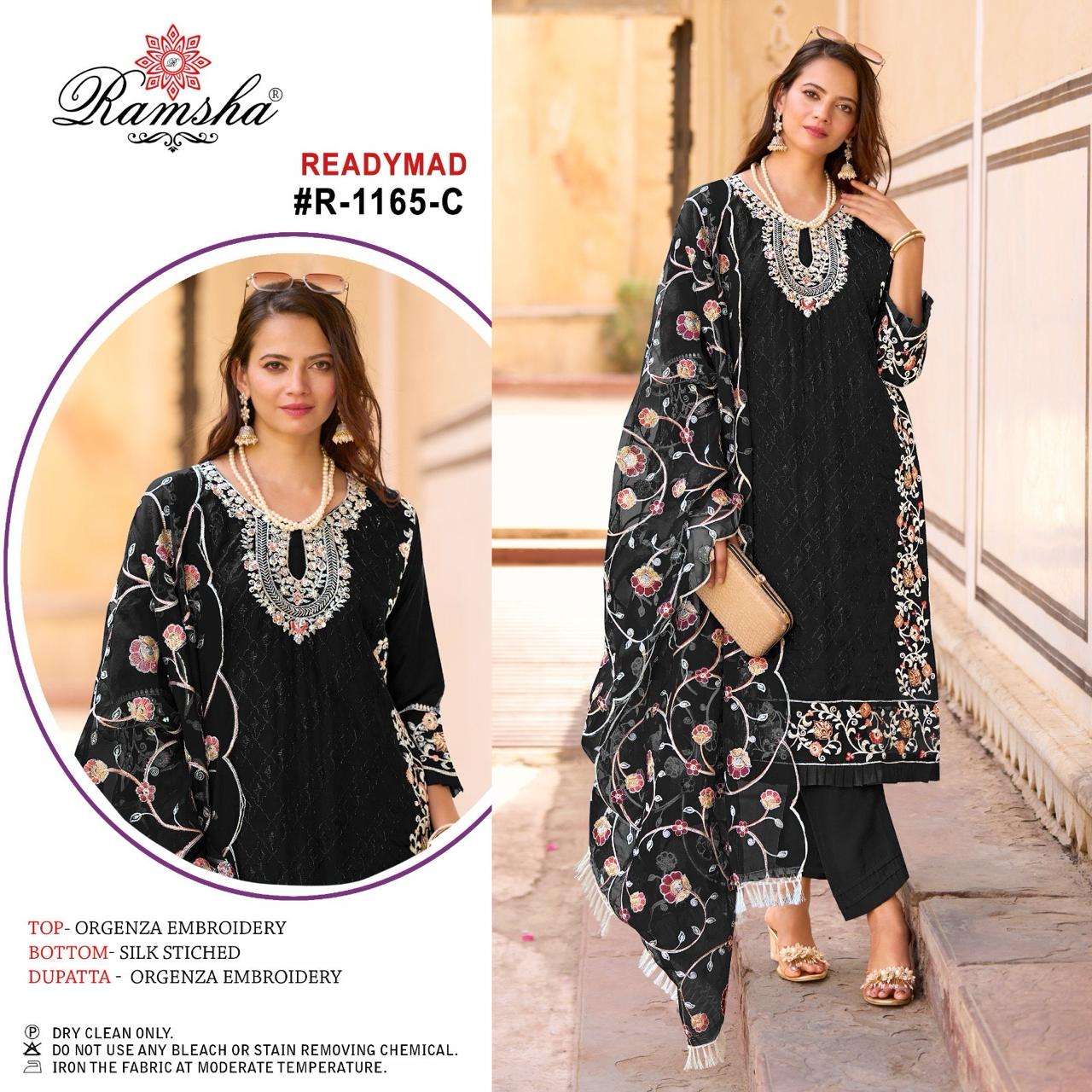 RAMSHA R 1165 NX ORGANZA HEAVY EMBROIDEREY DESIGNER SUIT