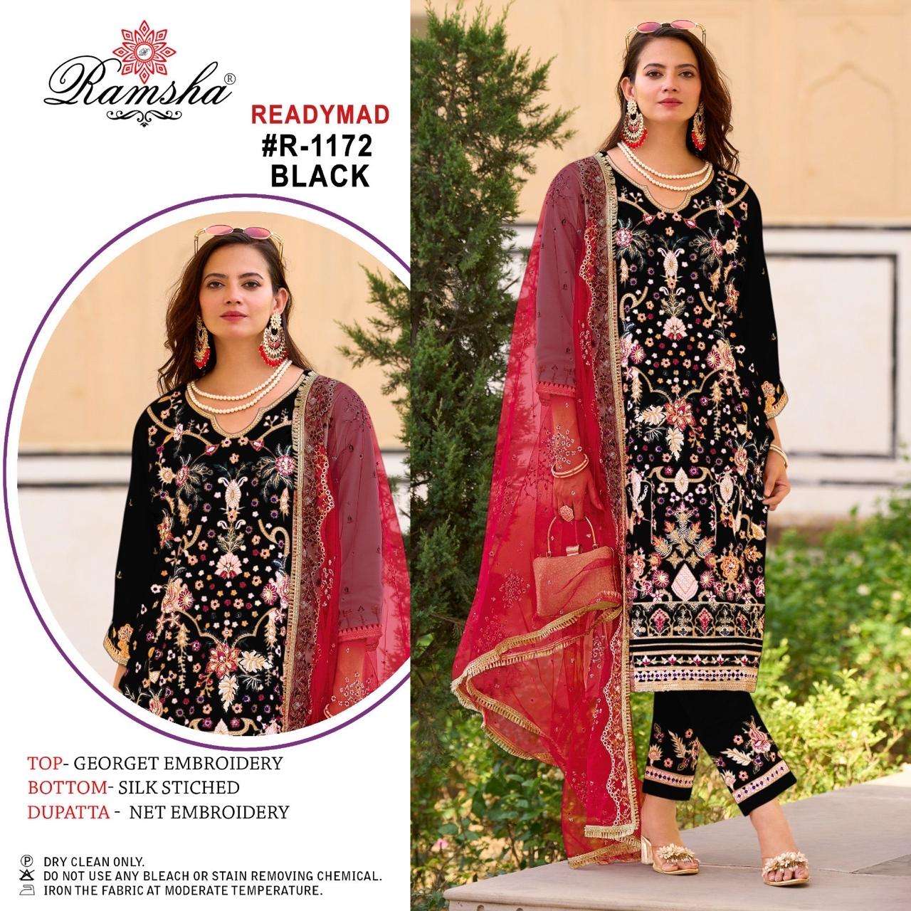 RAMSHA R 1172 GEORGETTE HEAVY EMBROIDERED SUIT