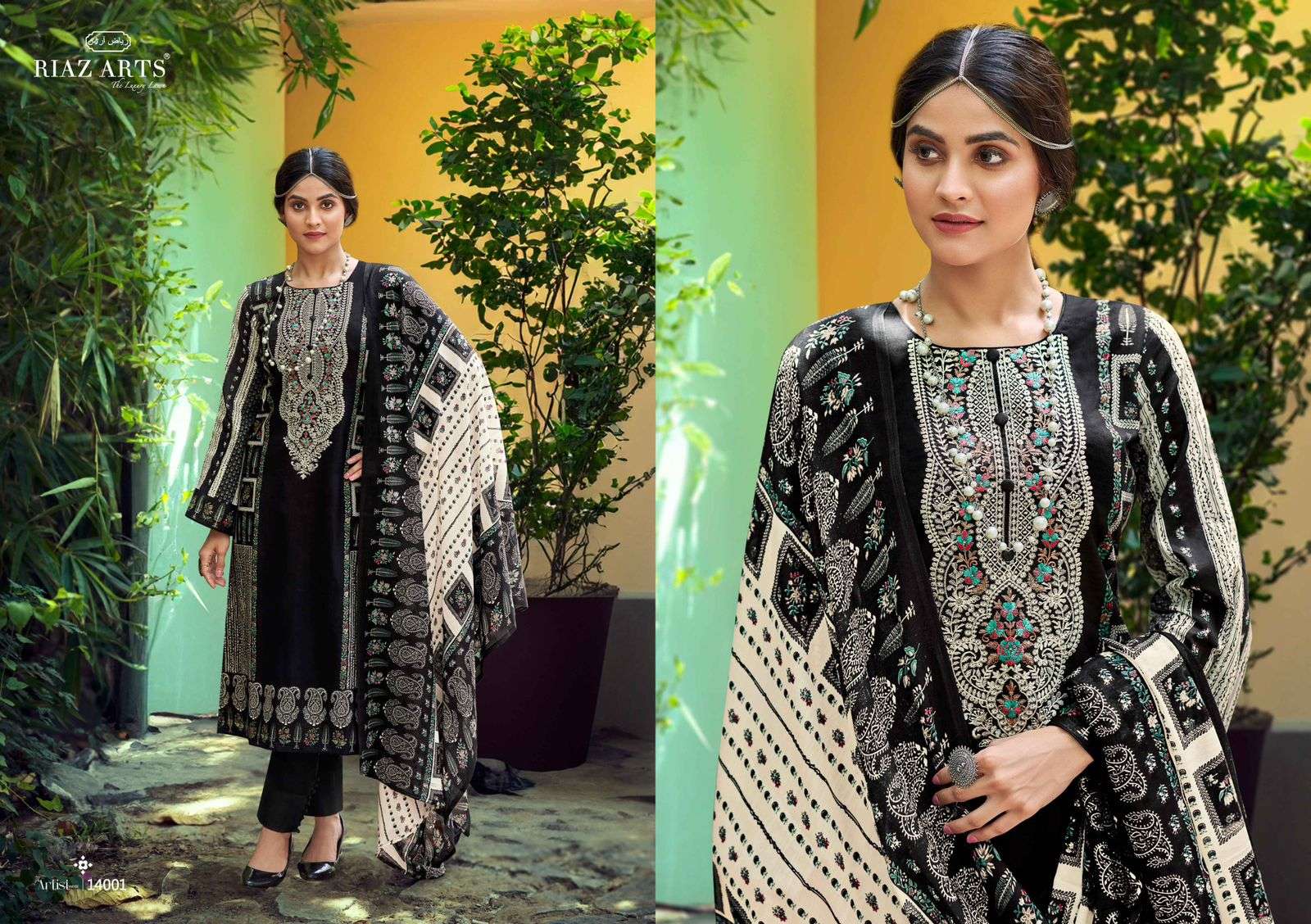 RIAZ ARTS THE ARTIST VOL 3 LAWN COTTON DIGITAL PRINT SUIT