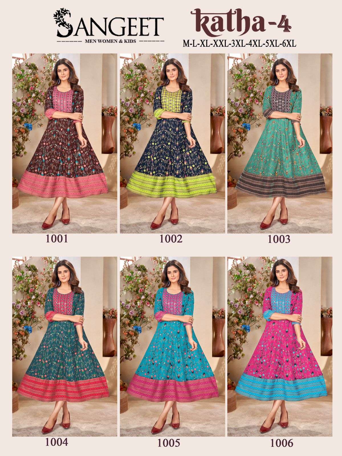 SANGEET KATHA VOL 4 RAYON FANCY SEQUENCE WORK MIDI GOWN 