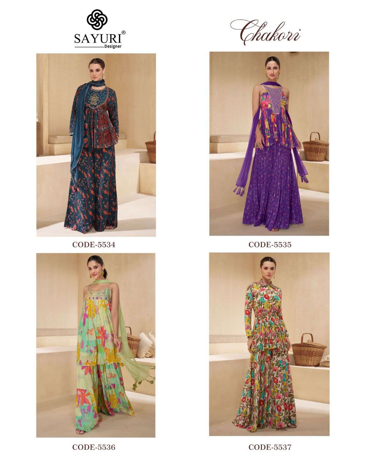 SAYURI DESIGNER CHAKORI MULSLIN DESIGNER PARTY WEAR SUIT