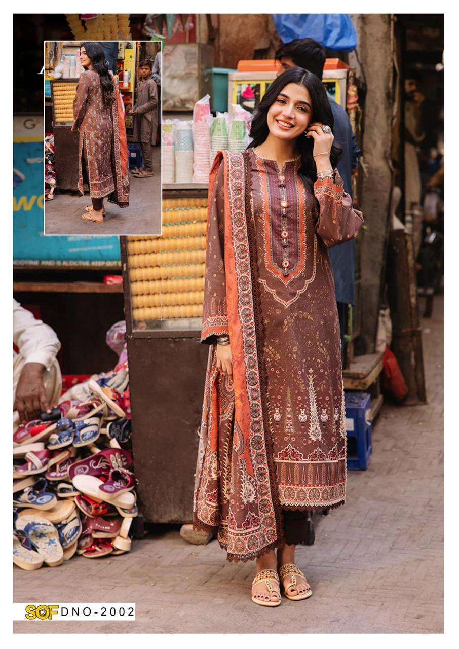 SHREE OM FAB ALIYA B VOL 2 COTTON DIGITAL KARACHI PRINT SUIT