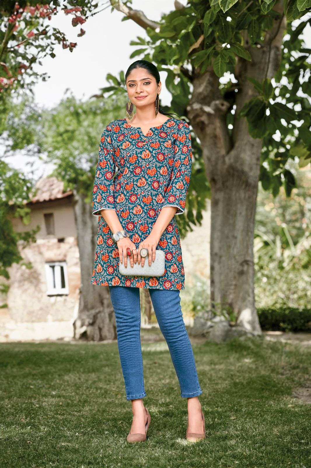 TIPS AND TOPS VICTORIA VOL 3 COTTON PRINTS FANCY SHORT KURTI