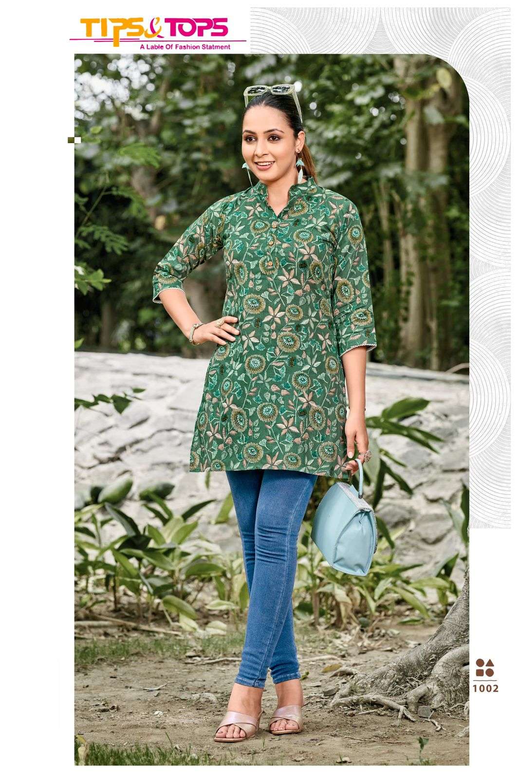 TIPS AND TOPS VICTORIA VOL 3 COTTON PRINTS FANCY SHORT KURTI