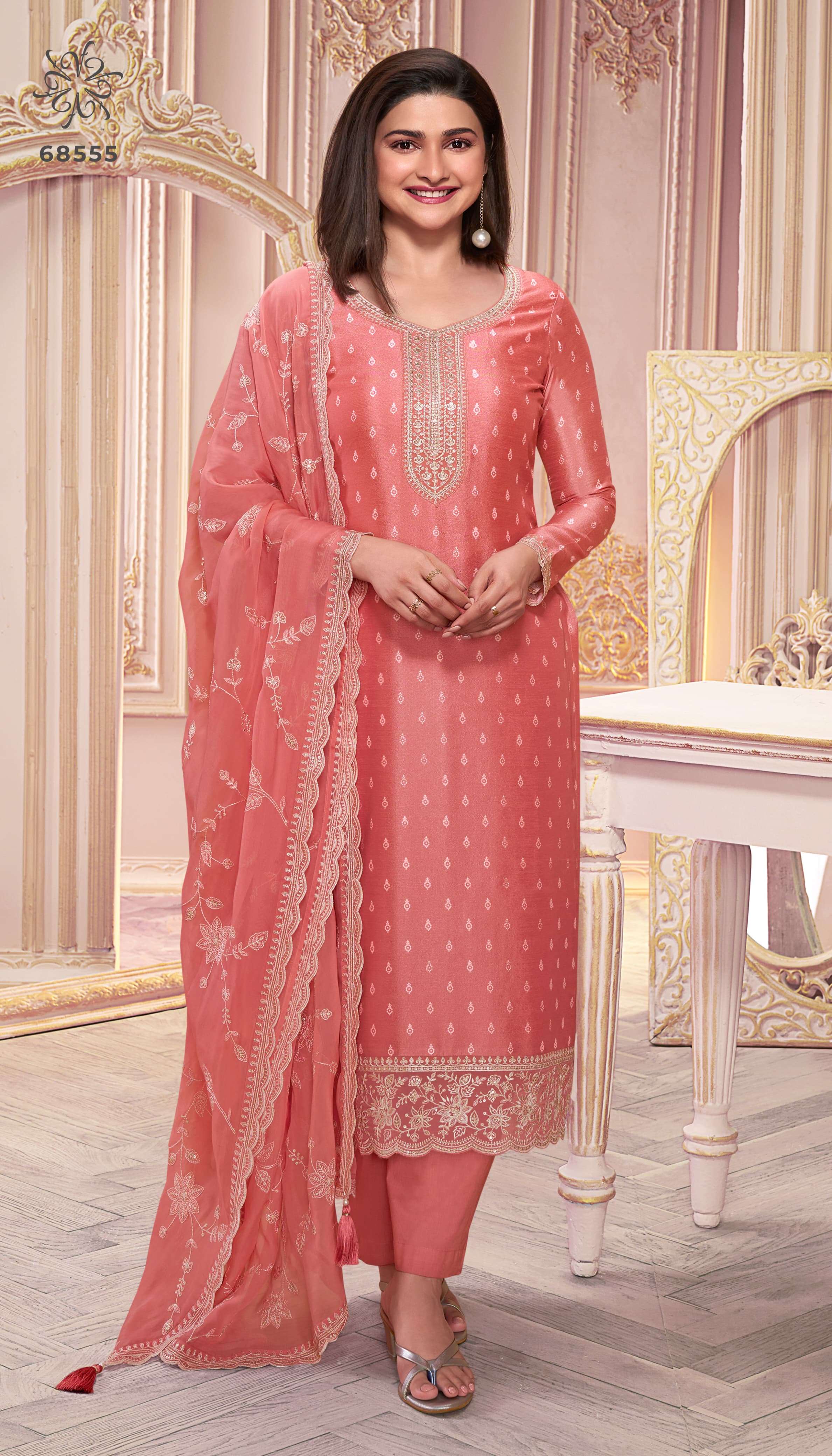 VINAY FASHION KULEESH PURVA GEORGETTE EMBROIDERY DESIGNER SUIT