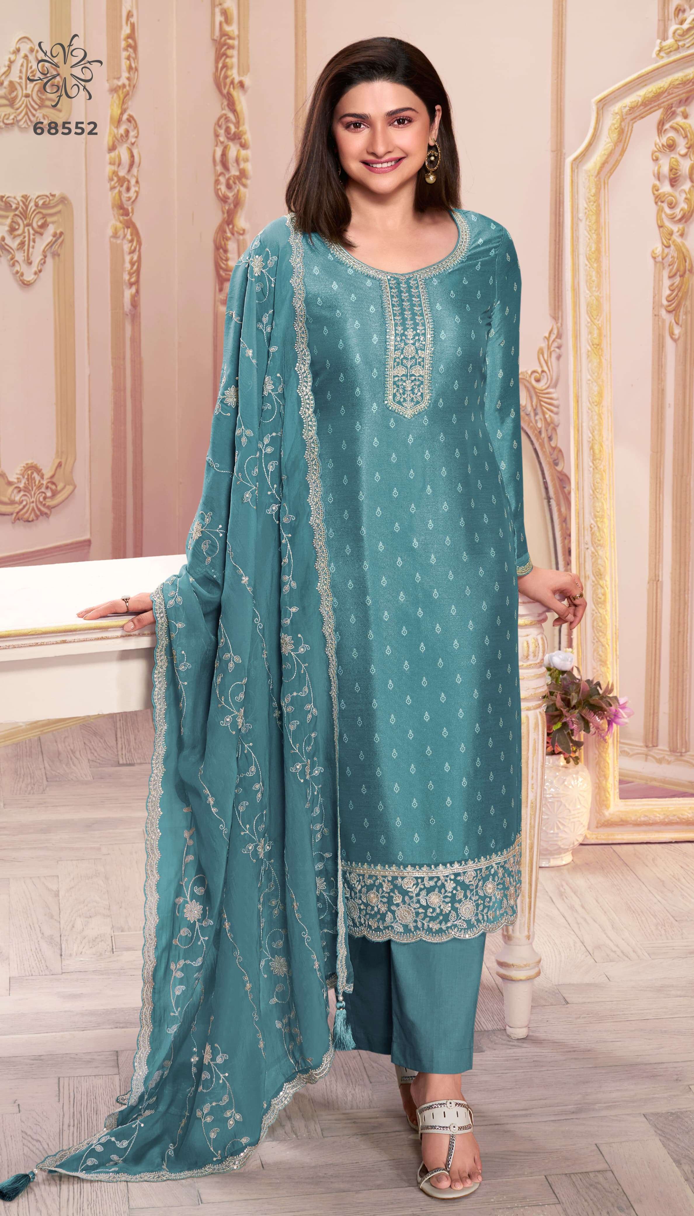 VINAY FASHION KULEESH PURVA GEORGETTE EMBROIDERY DESIGNER SUIT