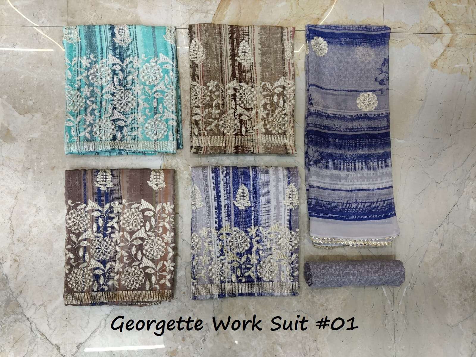 VISHWAM FABRICS GEORGETTE WORK SUIT