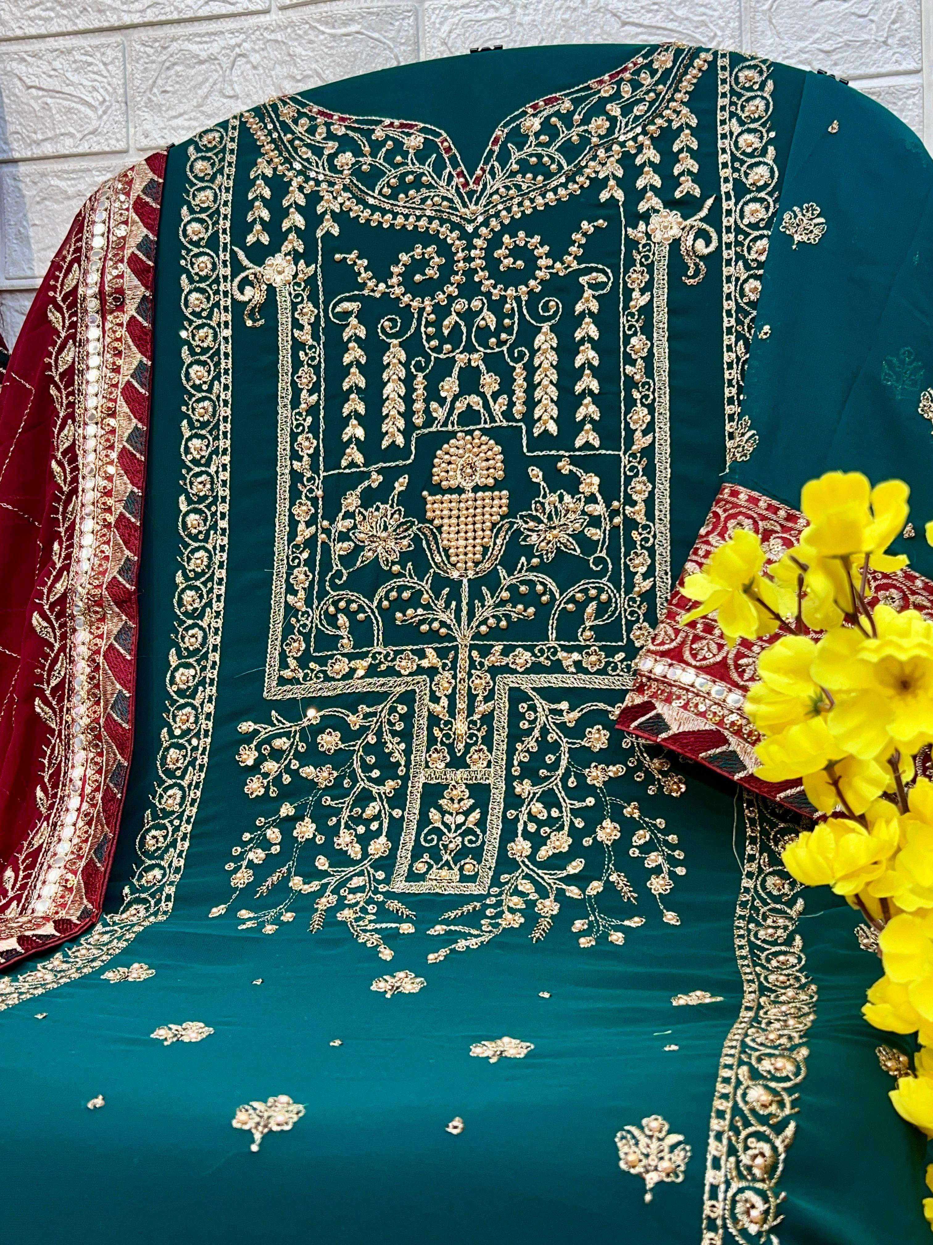 ZAHA KHUSBOO VOL 9 GEORGETTE HEAVY EMBROIDERED SUIT