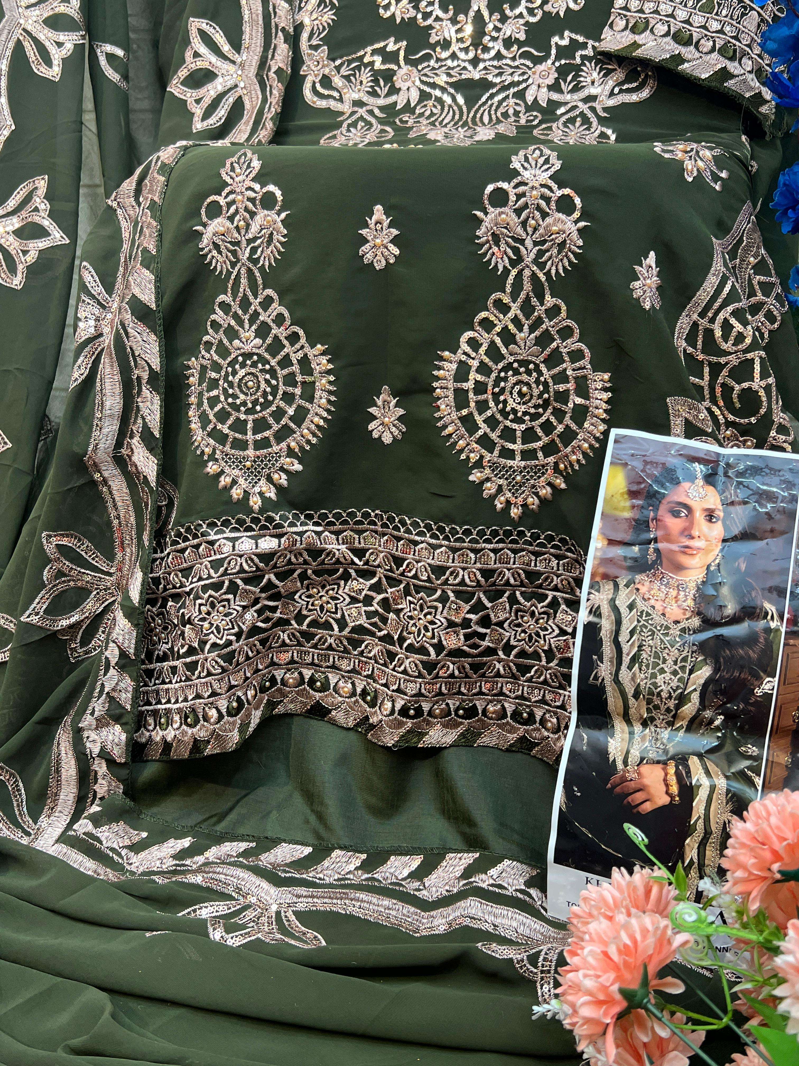 ZAHA KHUSBOO VOL 9 GEORGETTE HEAVY EMBROIDERED SUIT