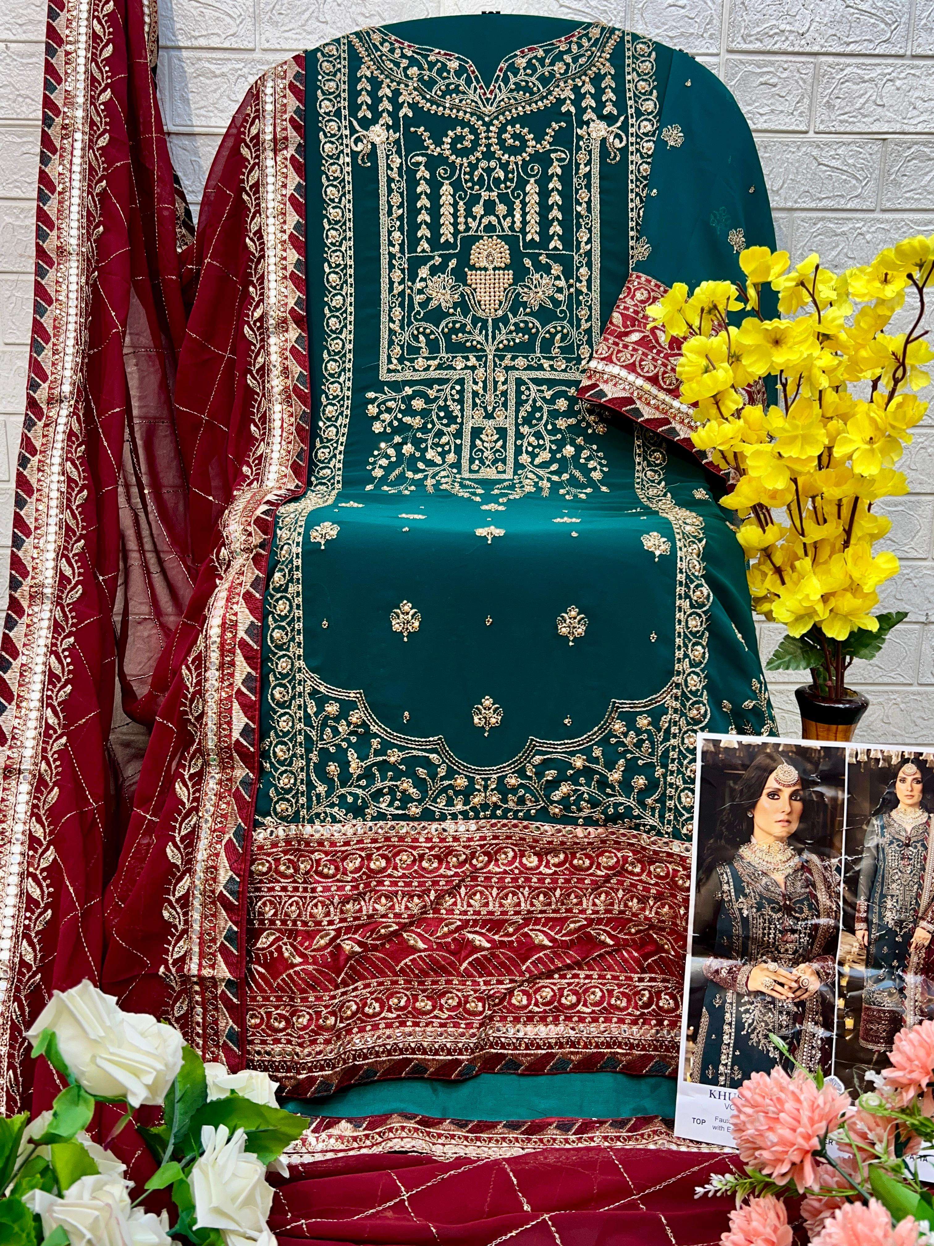 ZAHA KHUSBOO VOL 9 GEORGETTE HEAVY EMBROIDERED SUIT