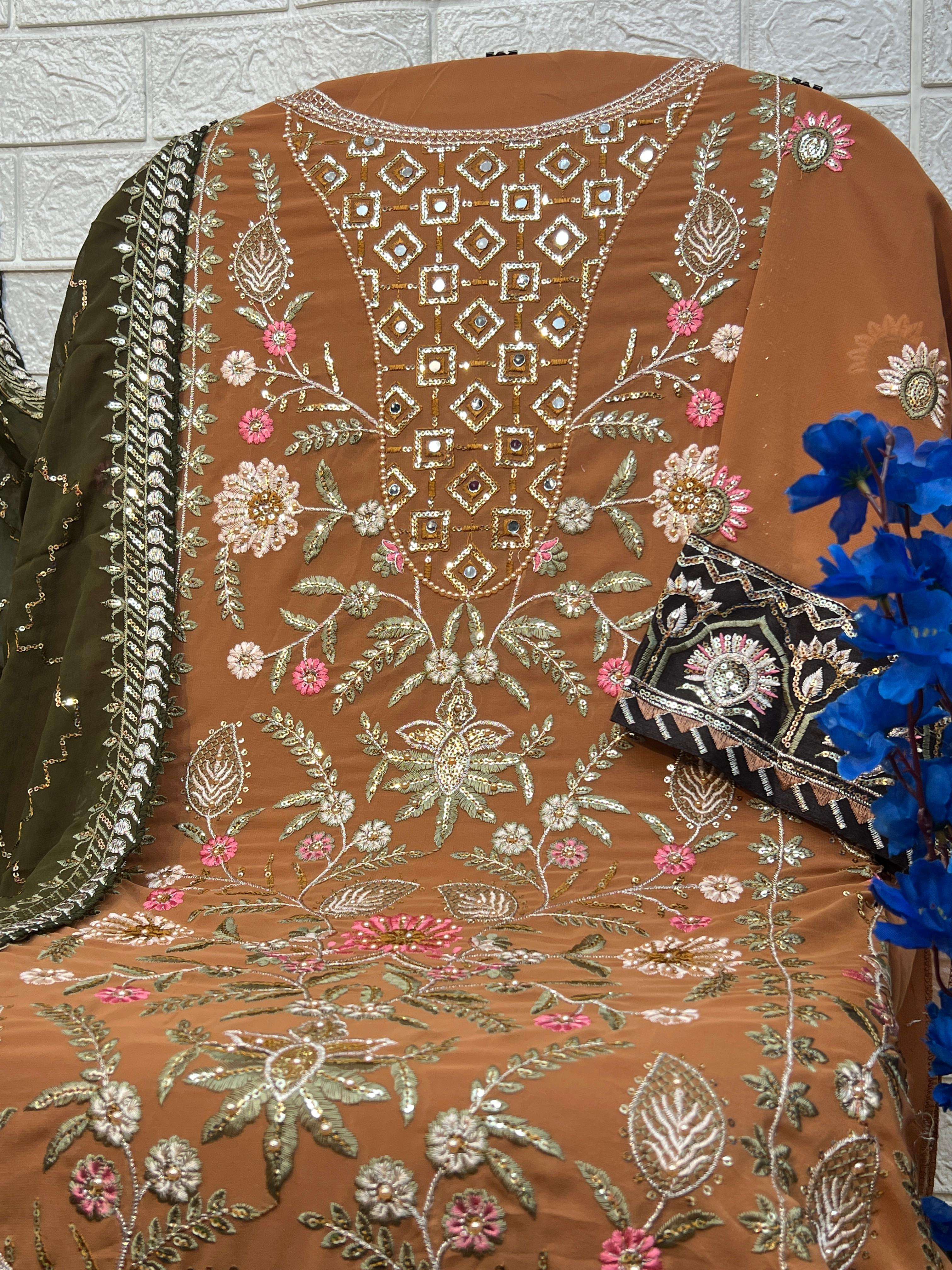 ZAHA KHUSBOO VOL 9 GEORGETTE HEAVY EMBROIDERED SUIT