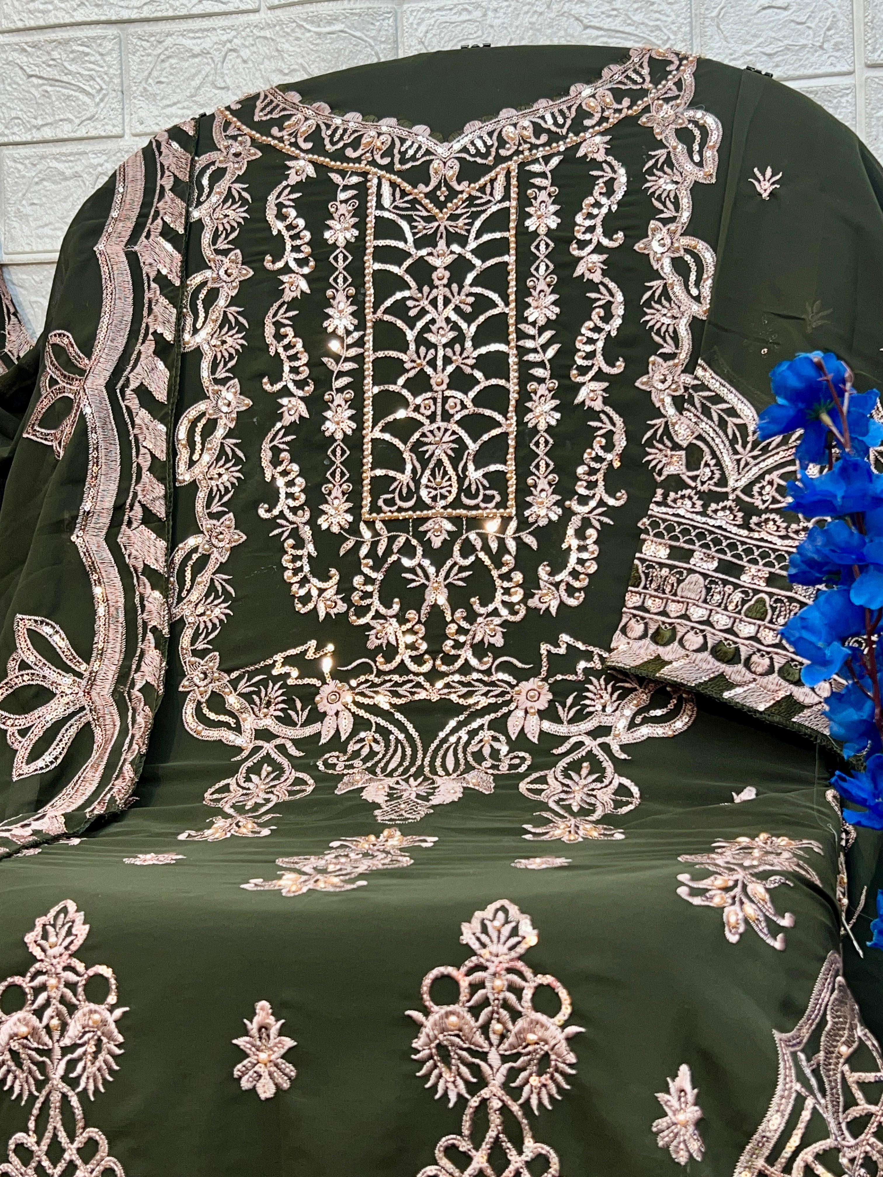 ZAHA KHUSBOO VOL 9 GEORGETTE HEAVY EMBROIDERED SUIT