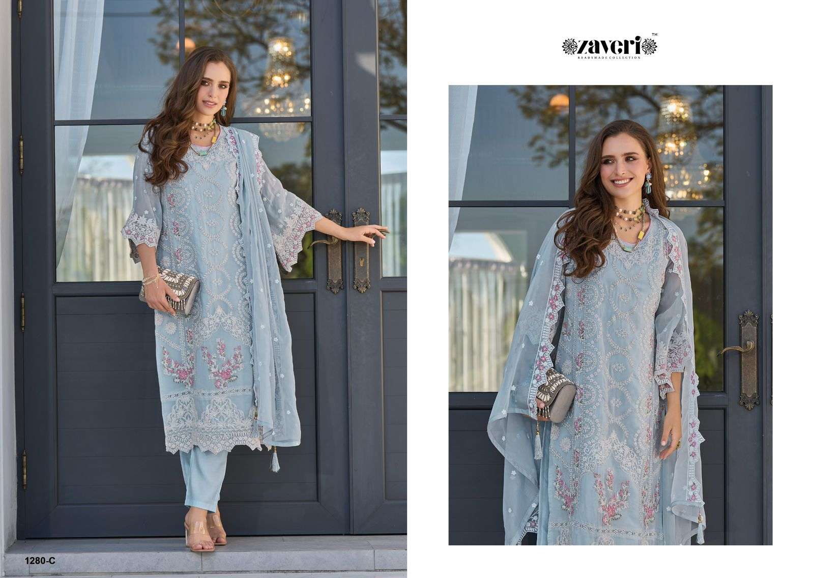 ZAVERI WOMEN BEAUTY FEMINA 2 COLOR EDITION VOL 2 ORGANZA DESIGNER SUIT