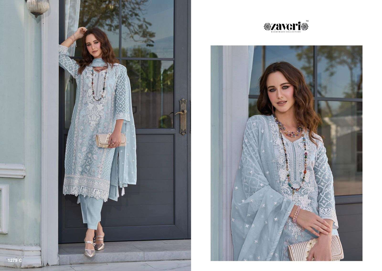 ZAVERI WOMEN BEAUTY FEMINA COLOR EDITION VOL 2 ORGANZA DESIGNER SUIT