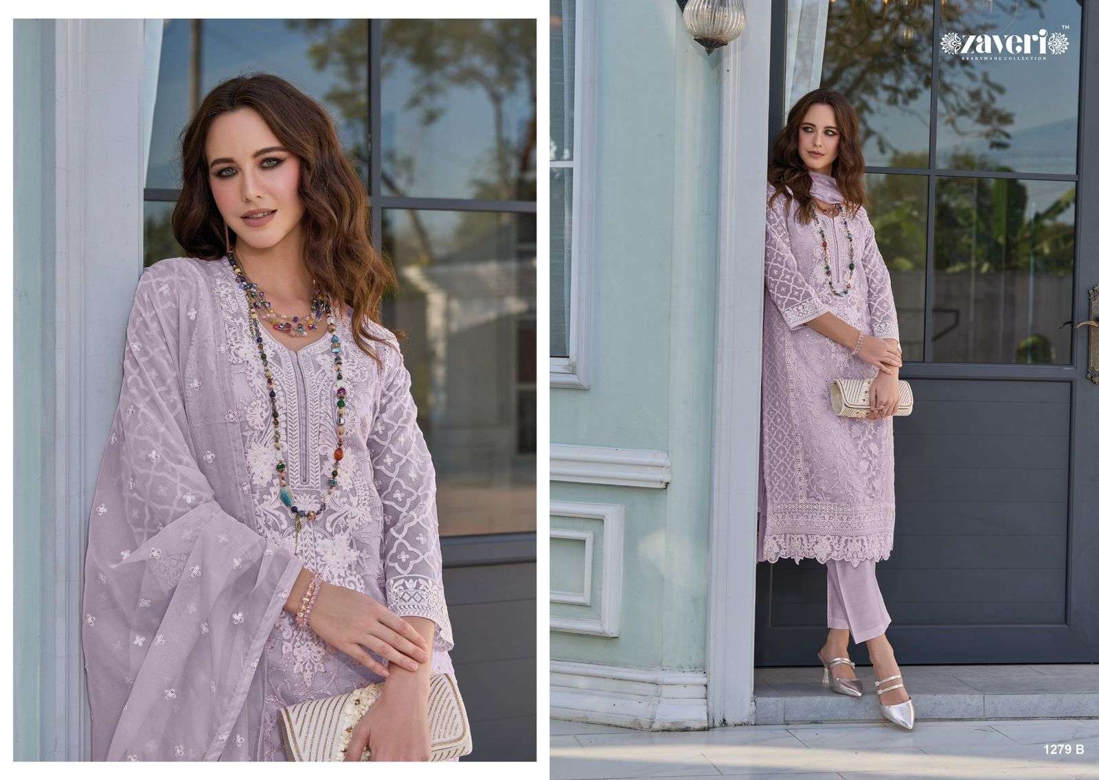 ZAVERI WOMEN BEAUTY FEMINA COLOR EDITION VOL 2 ORGANZA DESIGNER SUIT