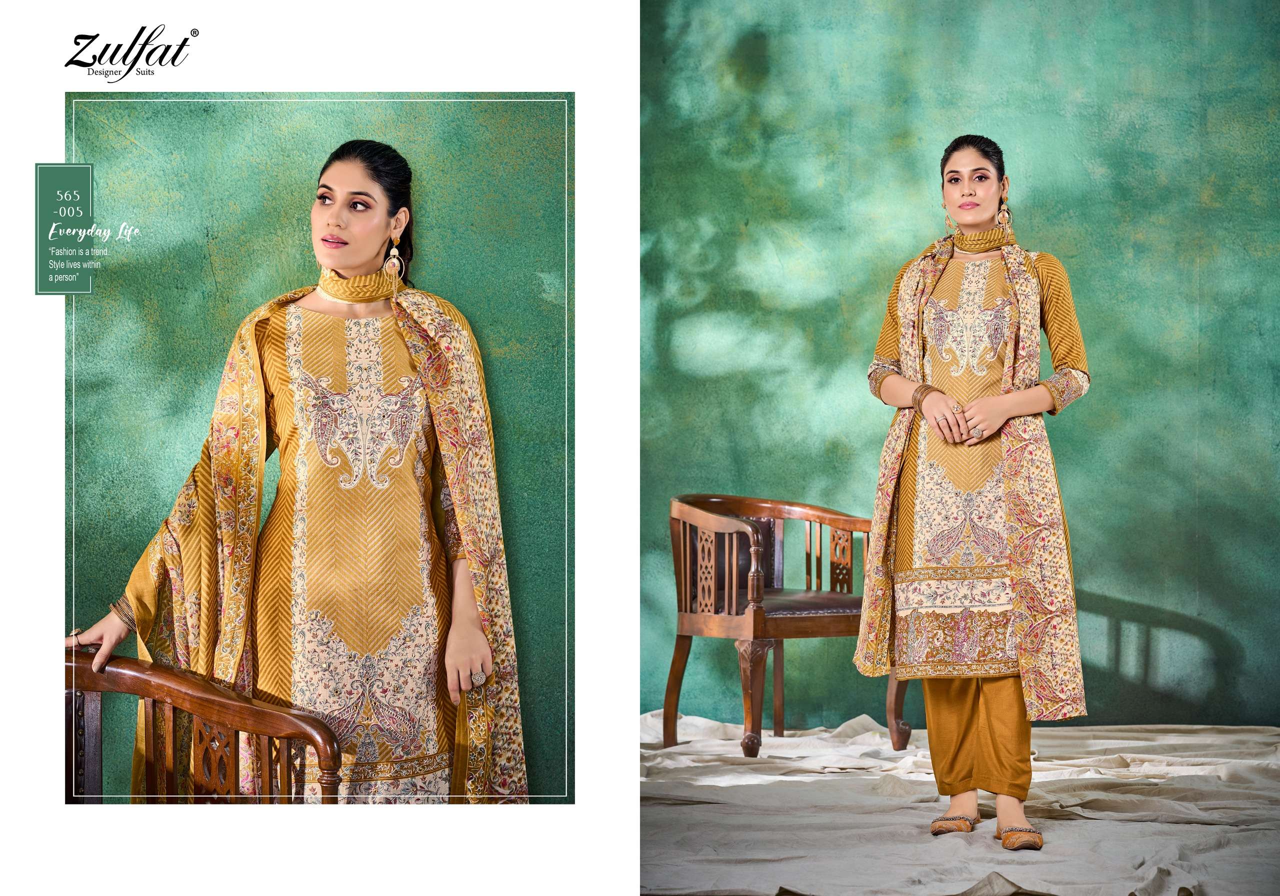 ZULFAT DESIGNER SUITS TANIA VOL 3 COTTON PRINT SALWAR SUIT