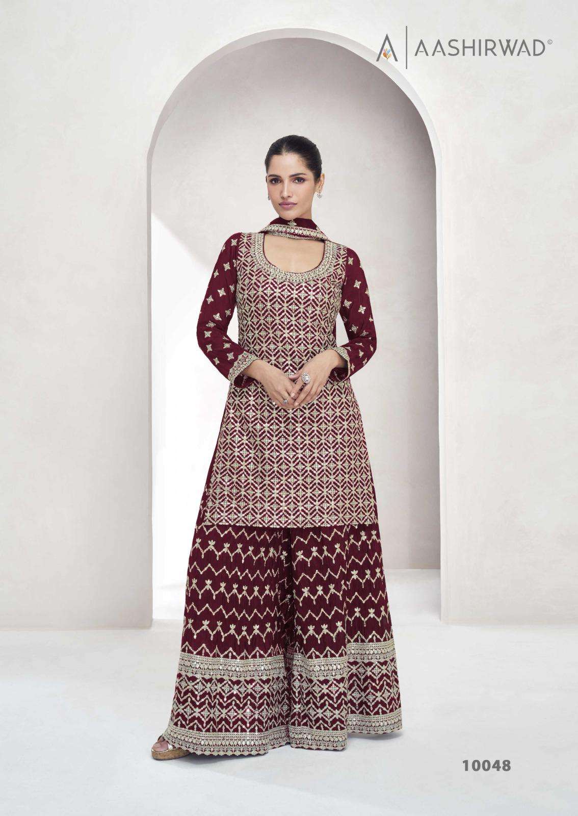 AASHIRWAD CREATION SAACHI SILK HEAVY DESIGNR PARTY WEAR SUIT