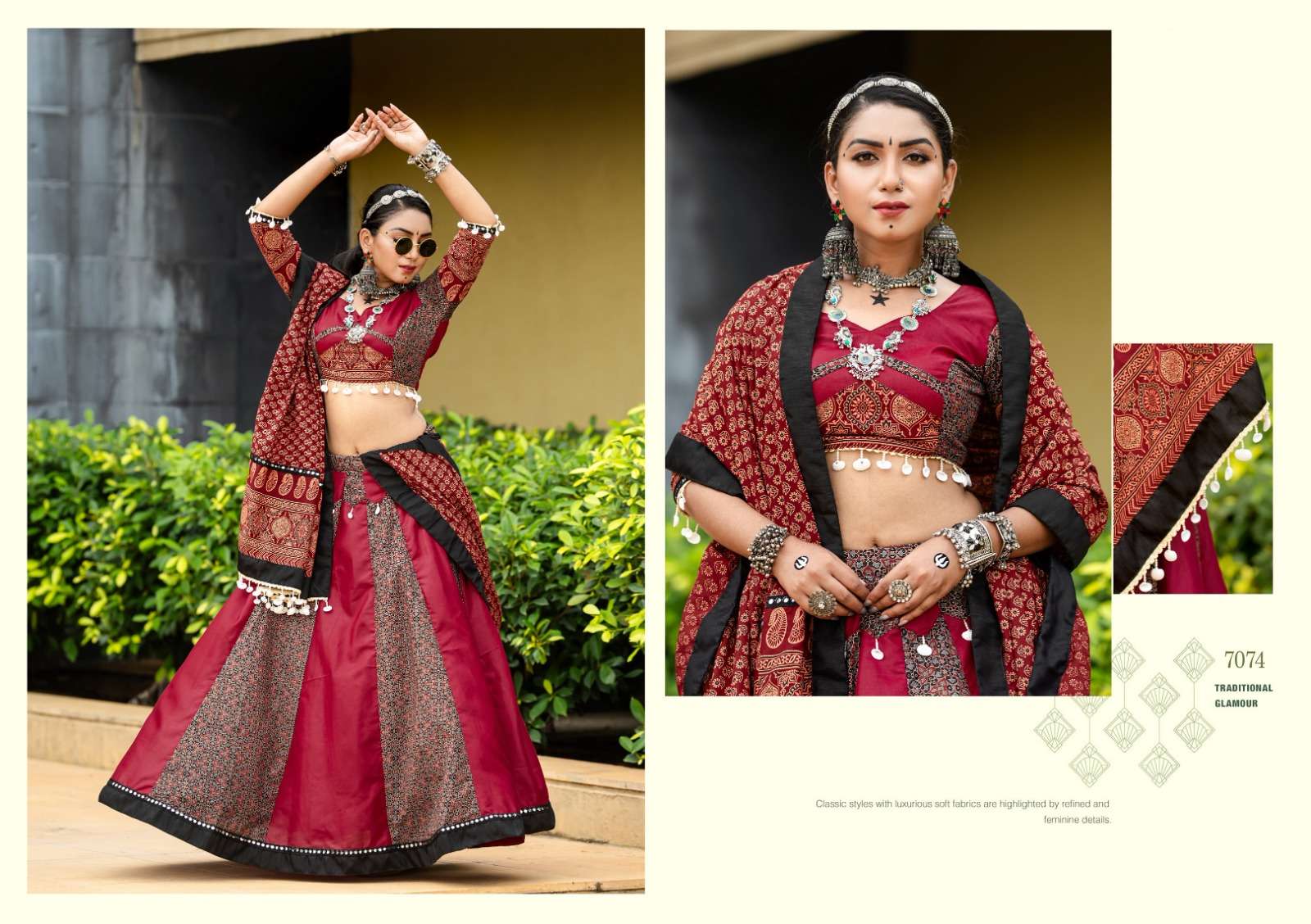 AAWIYA RAJWADI VOL 10 COTTON DESIGNER NAVRATRI WEAR CHANIYA CHOLI
