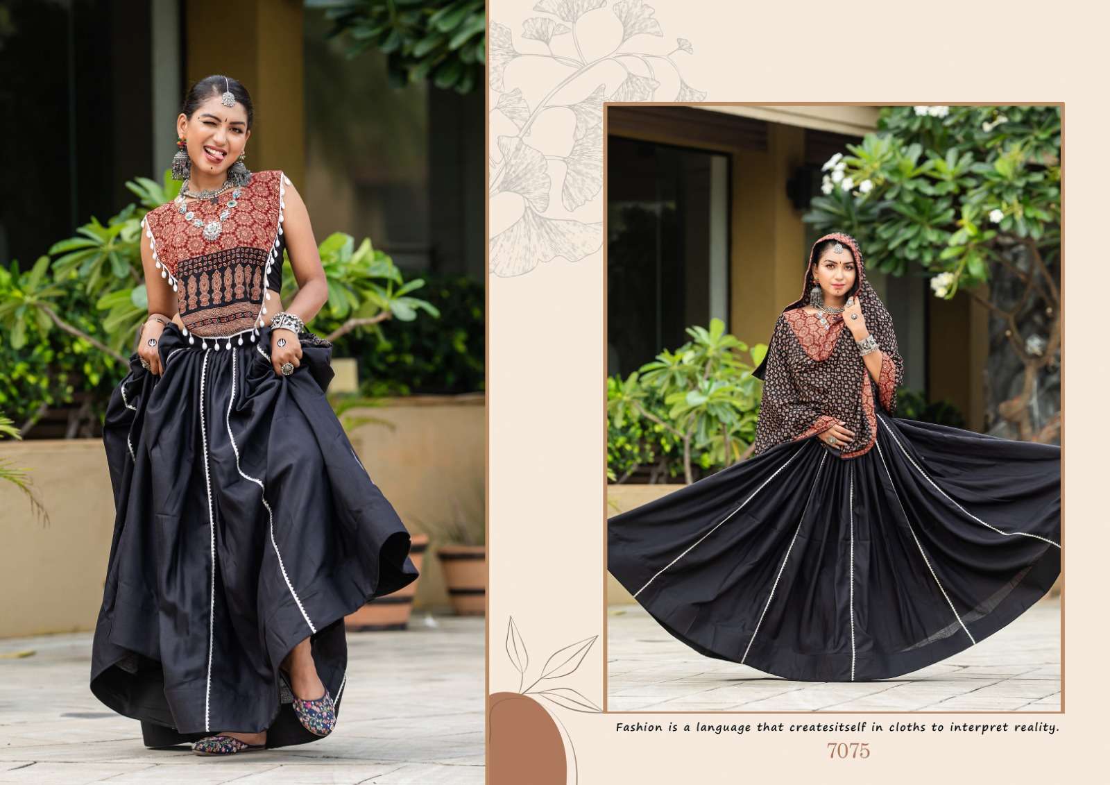 AAWIYA RAJWADI VOL 10 COTTON DESIGNER NAVRATRI WEAR CHANIYA CHOLI