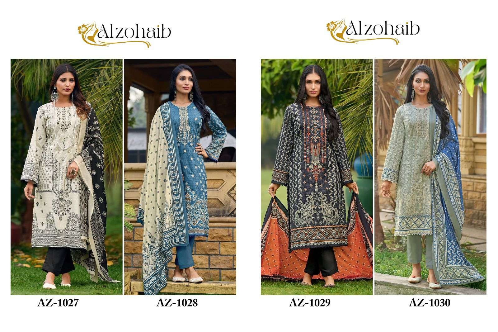 AL ZOHAIB BIN SAEED NX COTTON FANCY EMBROIDERY SUIT