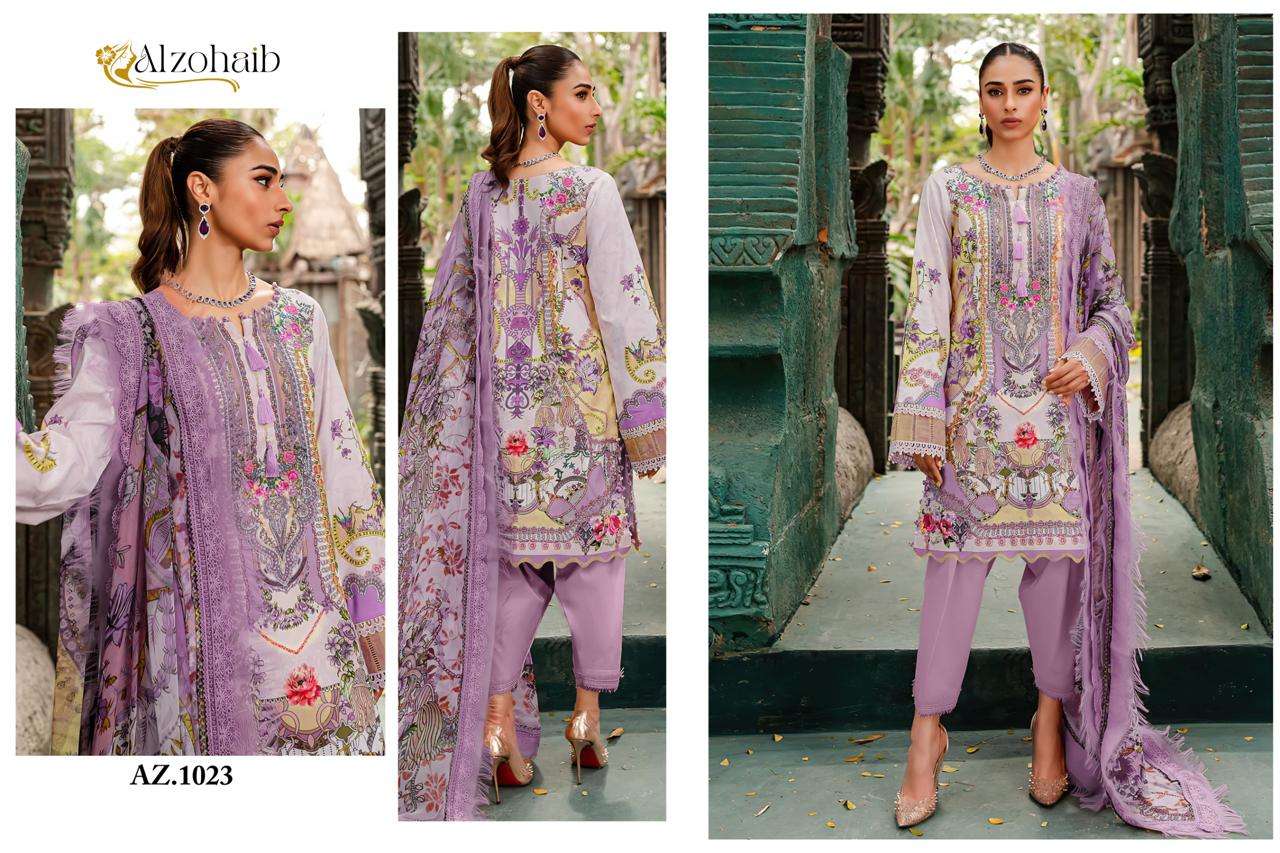 AL ZOHAIB QUEEN COURT VOL 1  COTTON PATCH EMBROIDERY SUIT