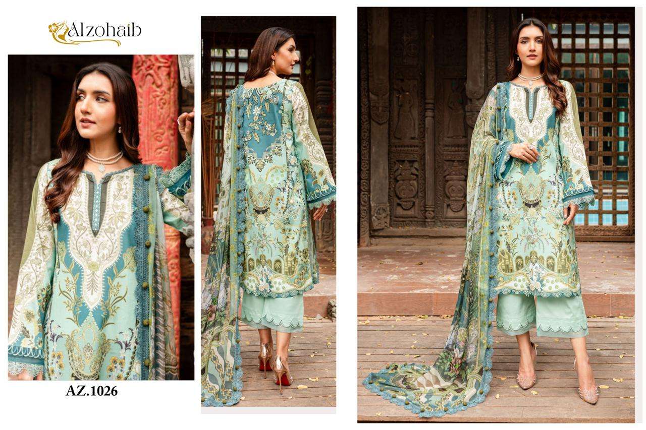 AL ZOHAIB QUEEN COURT VOL 1  COTTON PATCH EMBROIDERY SUIT