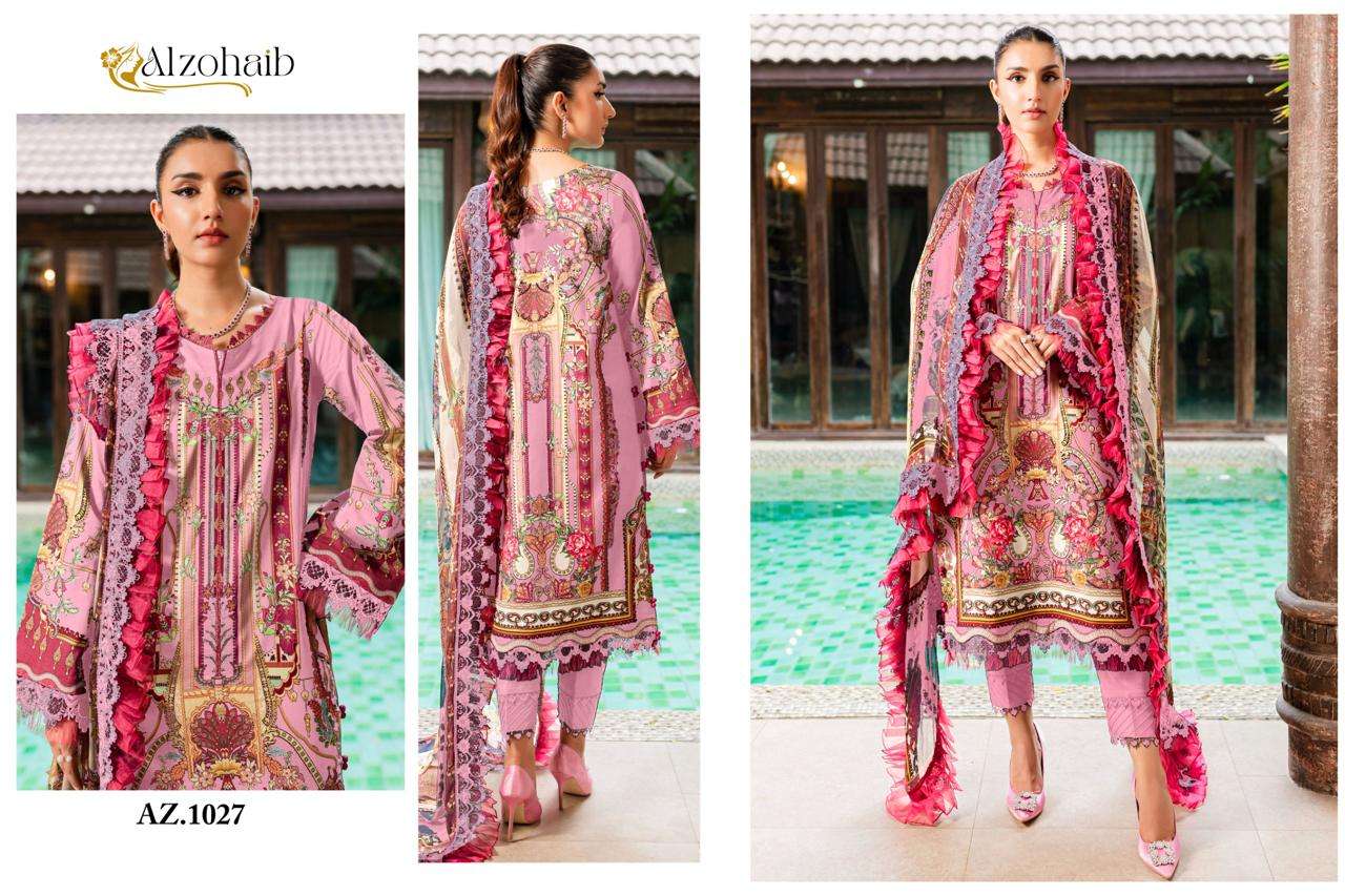 AL ZOHAIB QUEEN COURT VOL 1  COTTON PATCH EMBROIDERY SUIT