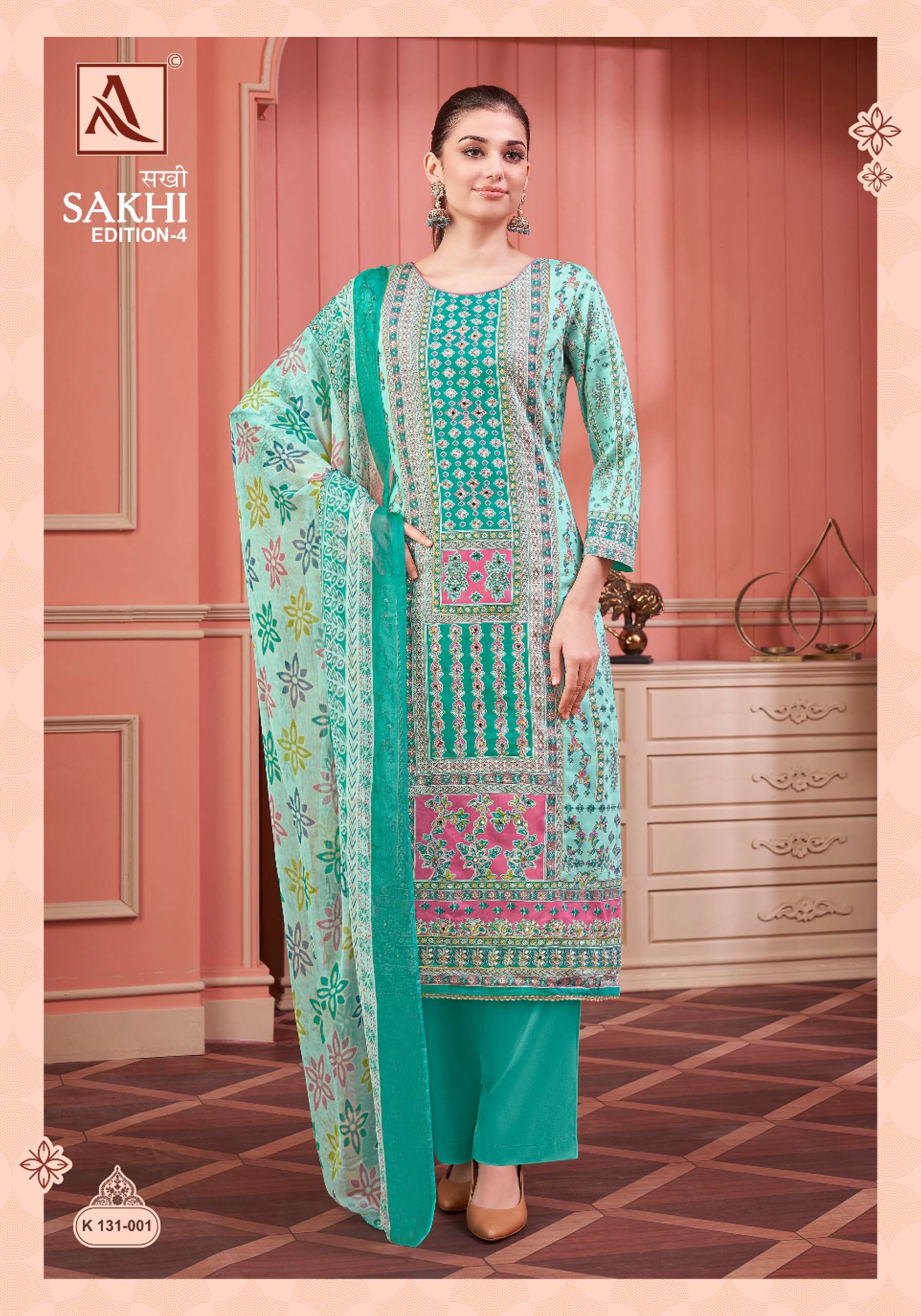 ALOK SUITS SAKHI EDITION 4 JAM COTTON HAND WORK SUIT
