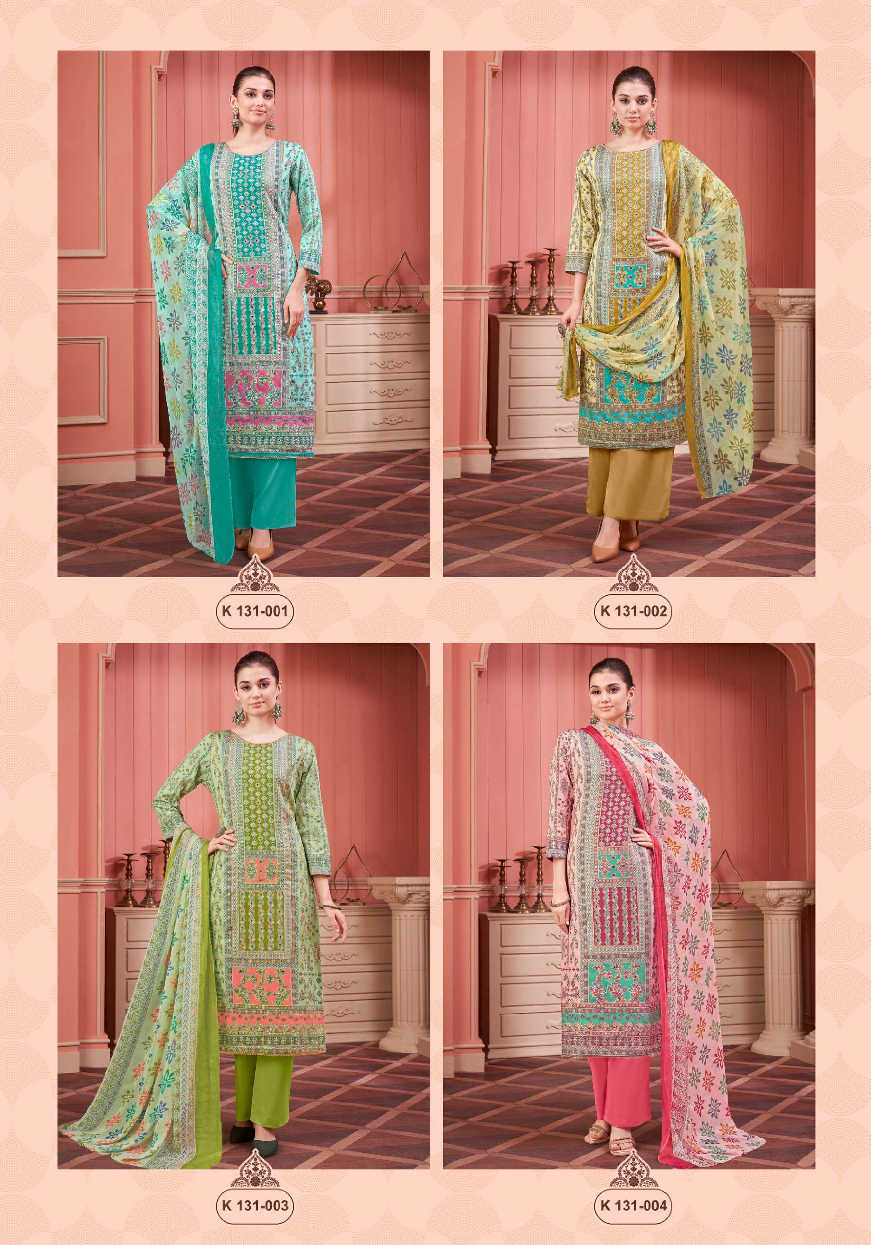 ALOK SUITS SAKHI EDITION 4 JAM COTTON HAND WORK SUIT