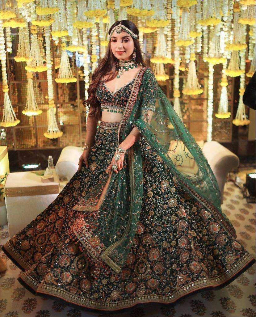 BD 1639 GEORGETTE HEAVY DESIGNER LEHENGA 