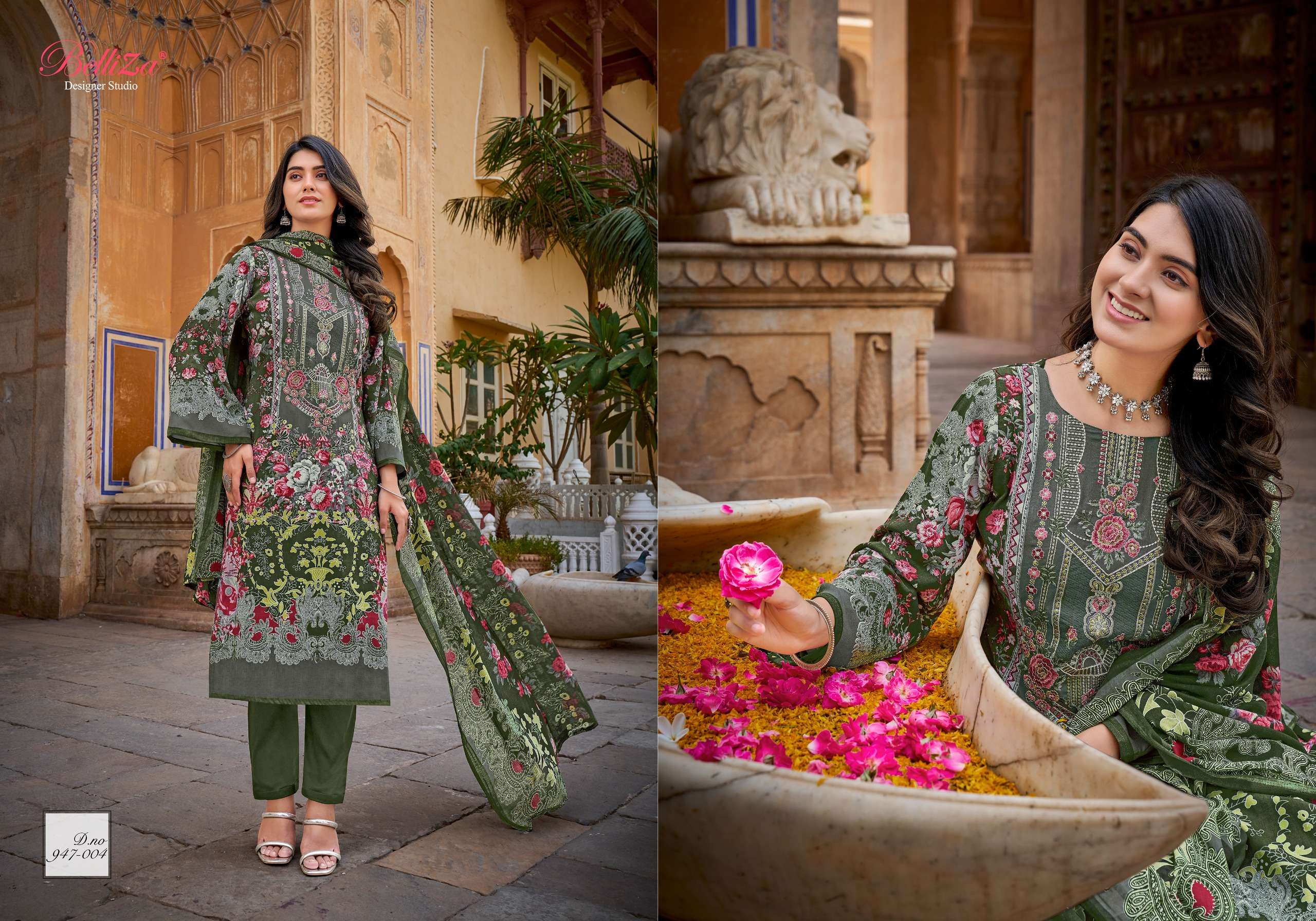 BELLIZA DESIGNER STUDIO RIWAYAT COTTON DIGITAL PRINT SUIT