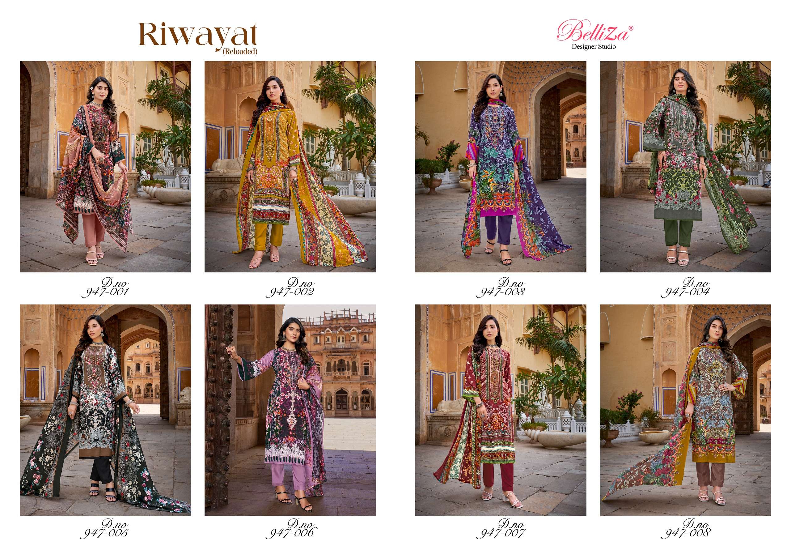 BELLIZA DESIGNER STUDIO RIWAYAT COTTON DIGITAL PRINT SUIT