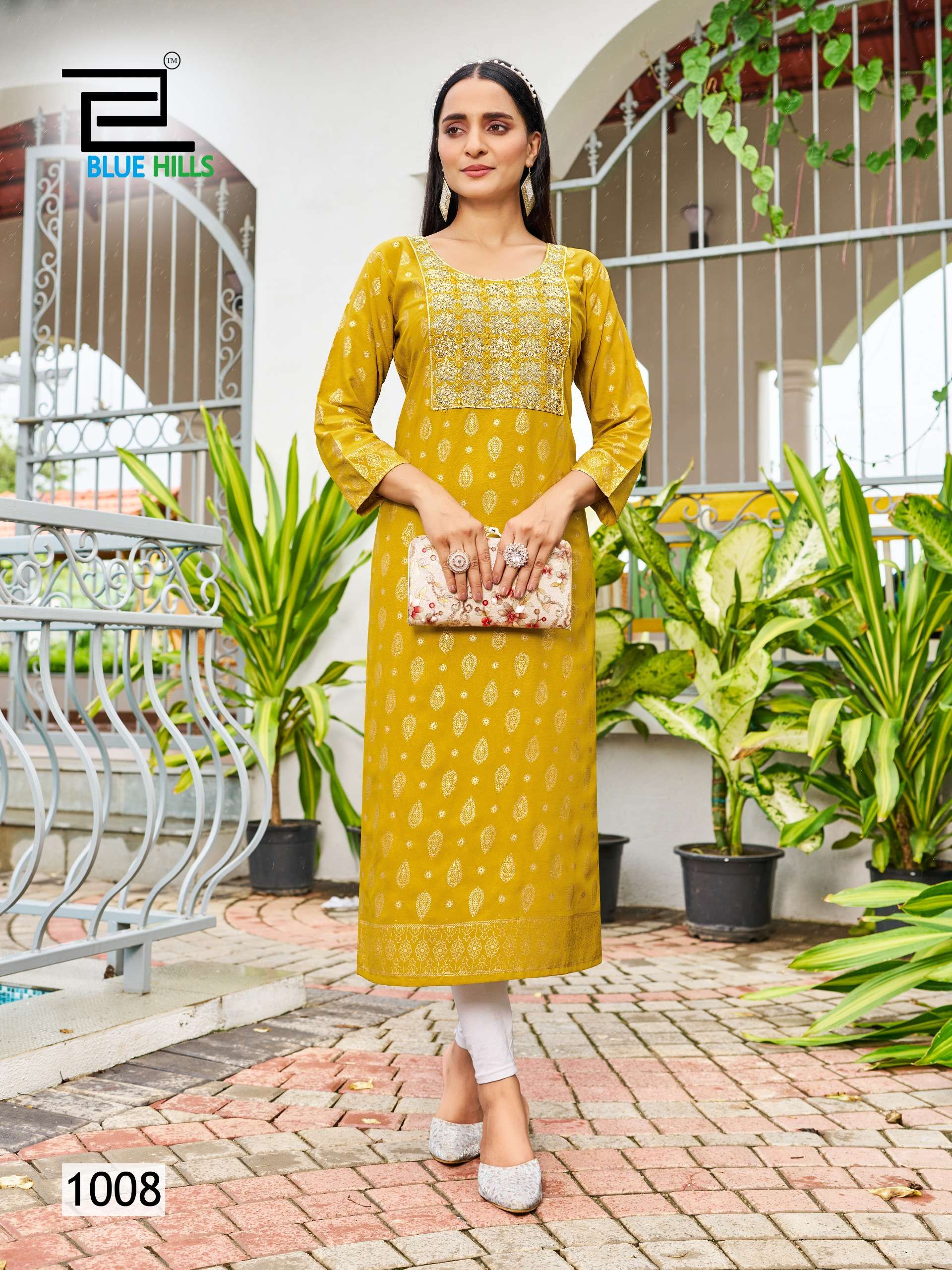 BLUE HILLS BIG BOSS VOL 10 RAYON FOIL PRINT LADIES KURTI