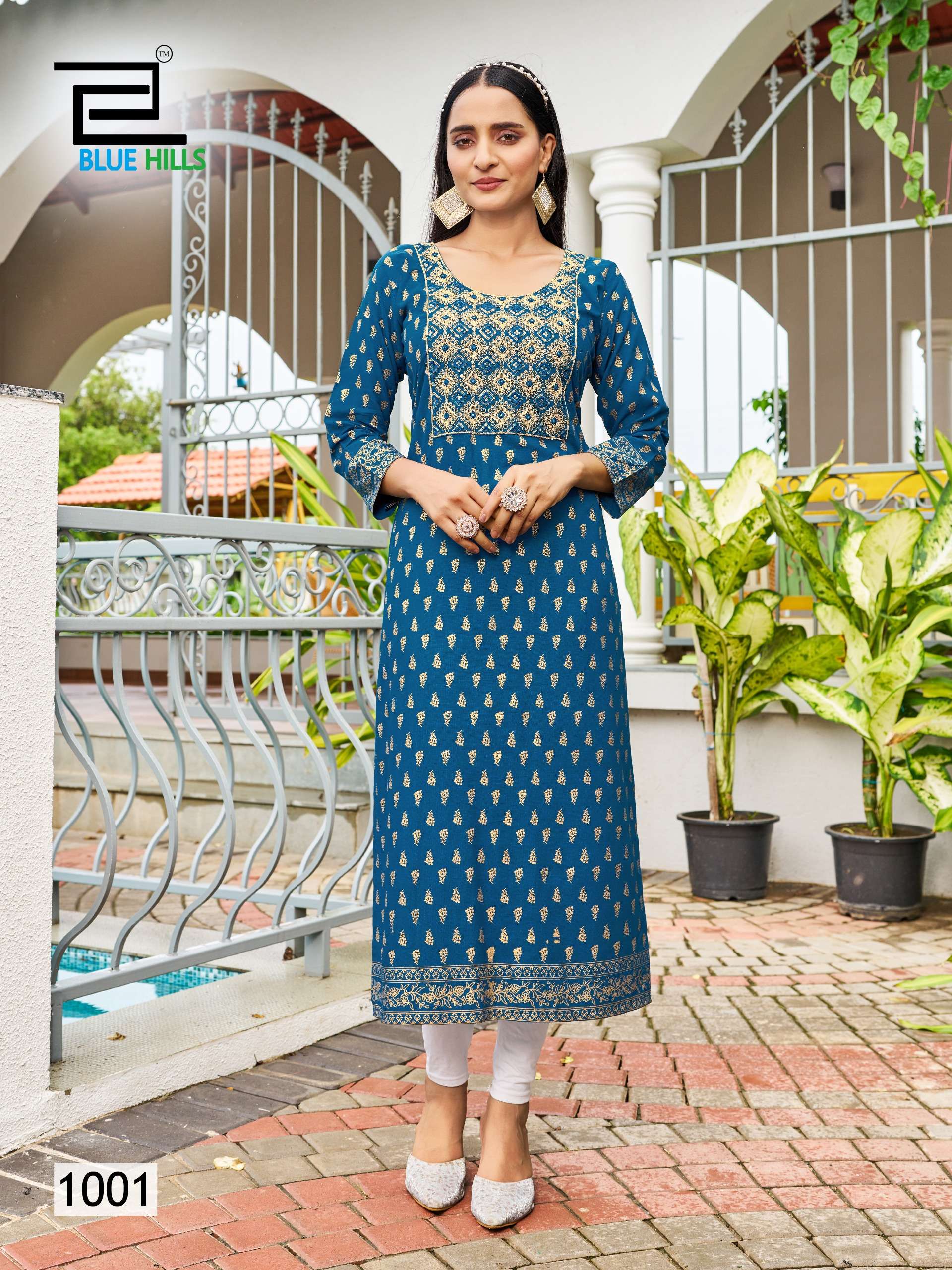 BLUE HILLS BIG BOSS VOL 10 RAYON FOIL PRINT LADIES KURTI