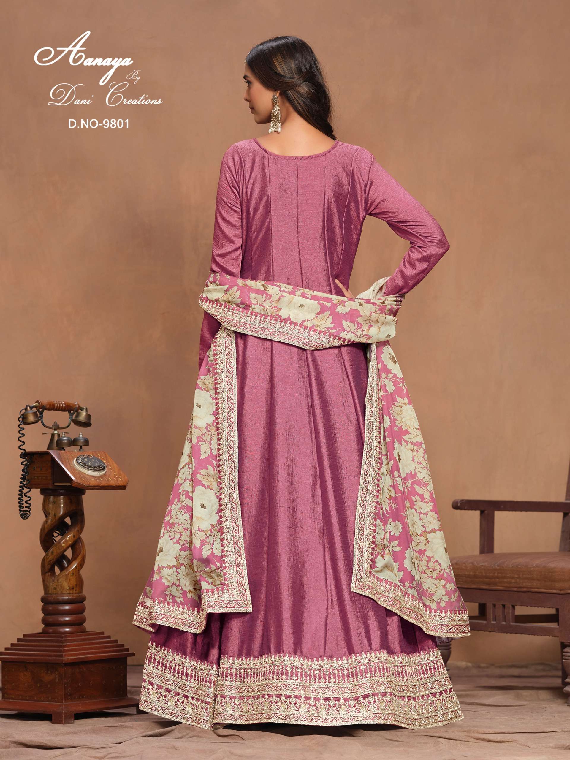 DANI CREATION AANAYA VOL 198 SILK DESIGNER ANARKALI GOWN DRESS