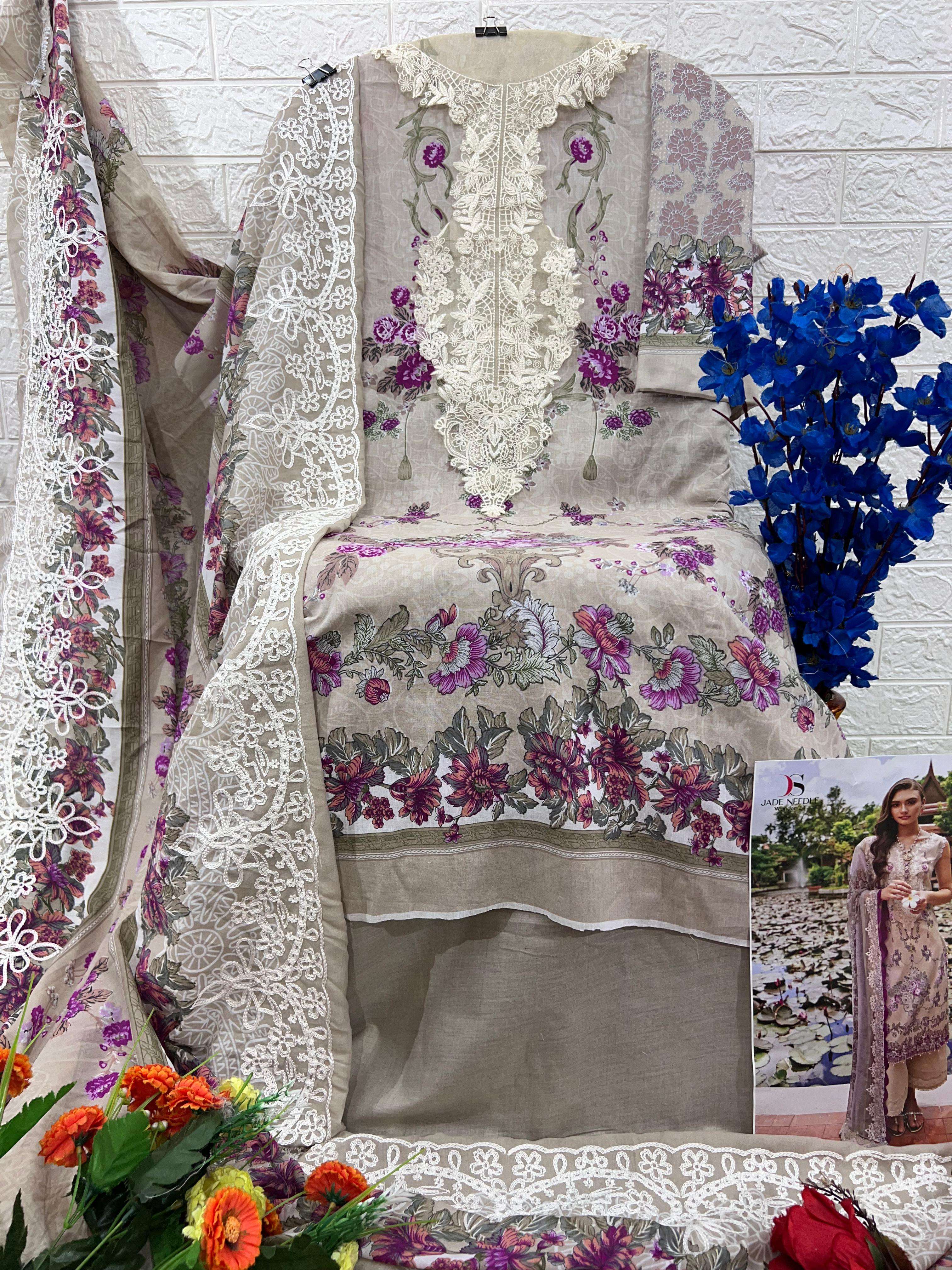 DEEPSY SUITS JADE NEEDLE WONDER VOL 24 COTTON SALWAR KAMEEZ 
