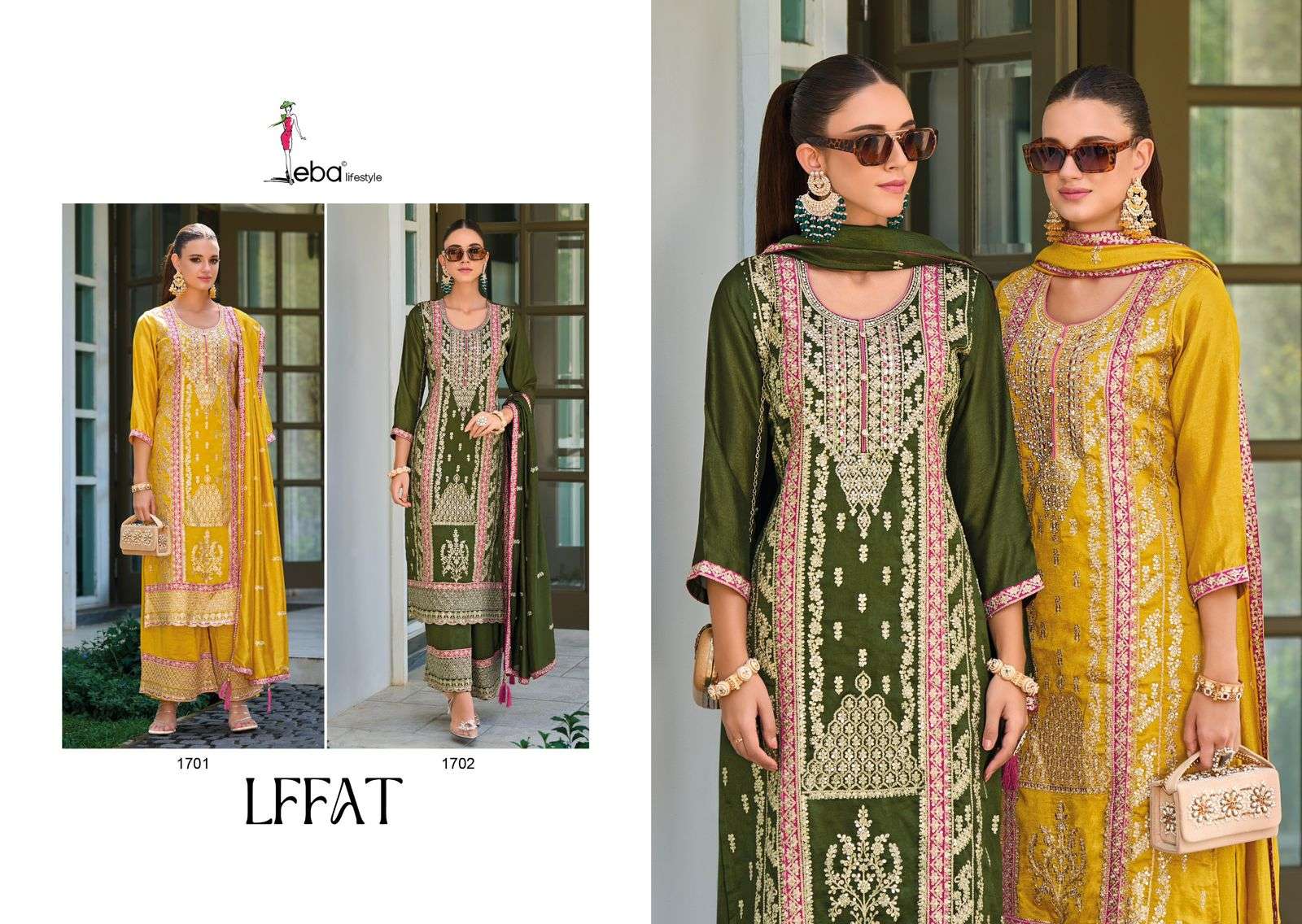 EBA LIFESTYLE LFFAT SILK HEAVY EMBROIDERY DESIGNER SUIT