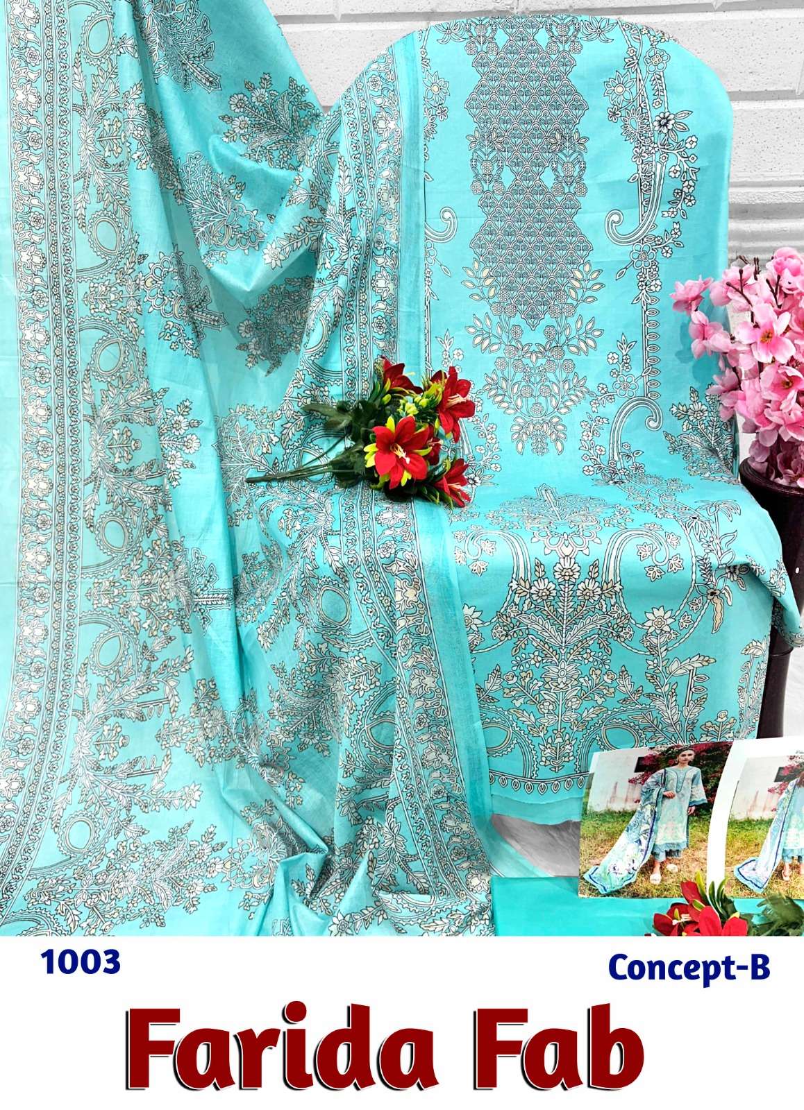 FARIDA FAB CONCEPT B COTTON DIGITAL PRINTS SALWAR SUIT