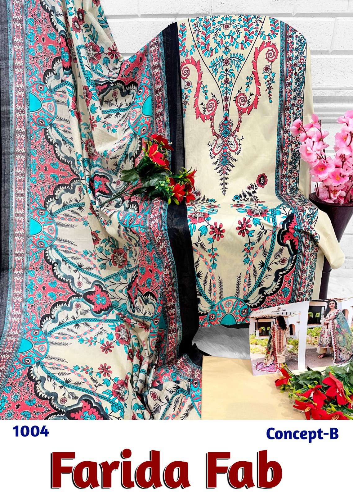 FARIDA FAB CONCEPT B COTTON DIGITAL PRINTS SALWAR SUIT