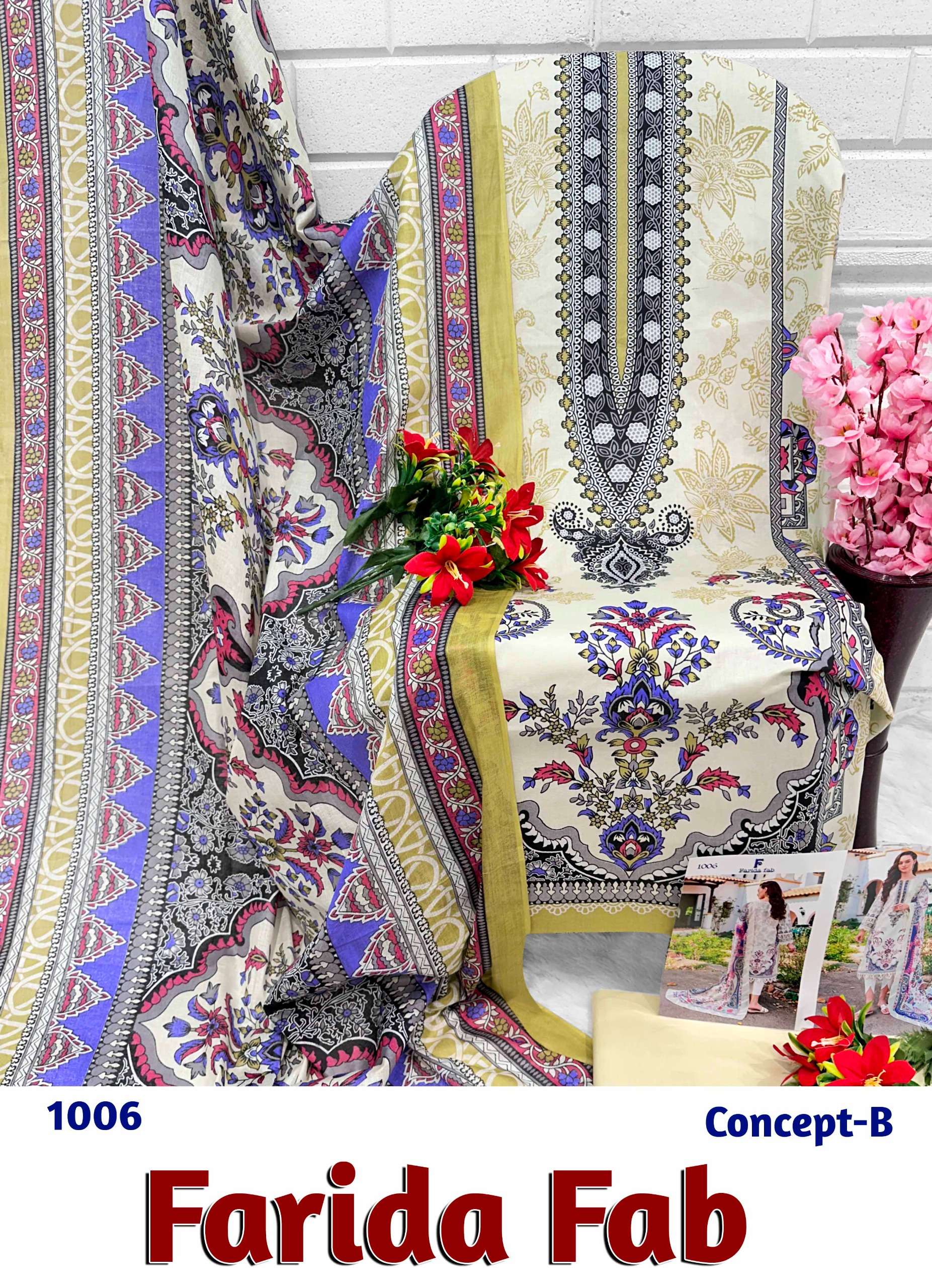 FARIDA FAB CONCEPT B COTTON DIGITAL PRINTS SALWAR SUIT